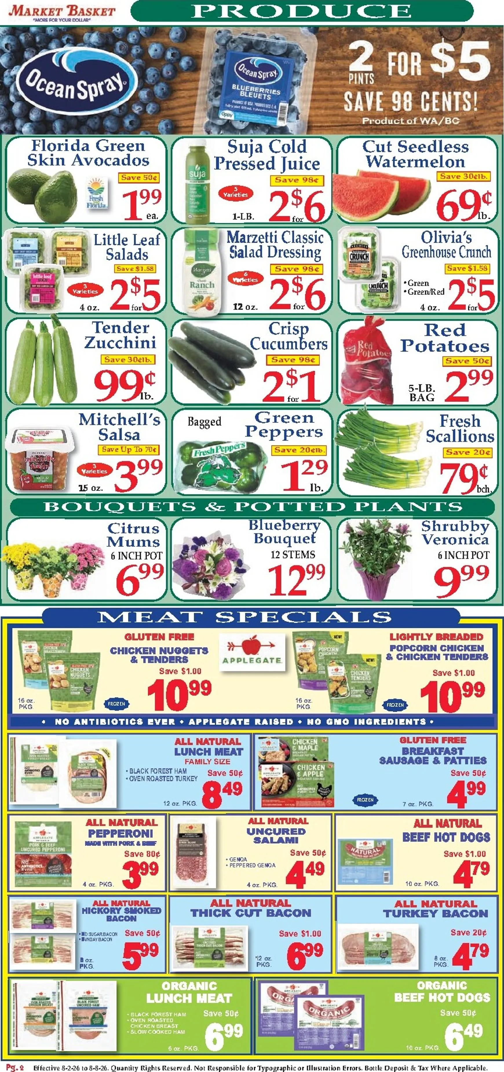 Weekly ad Current Market Basket leaflet valid from Sunday 08/02/2026 to Saturday 08/08/2026 from August 2 to August 8 2026 - Page 2
