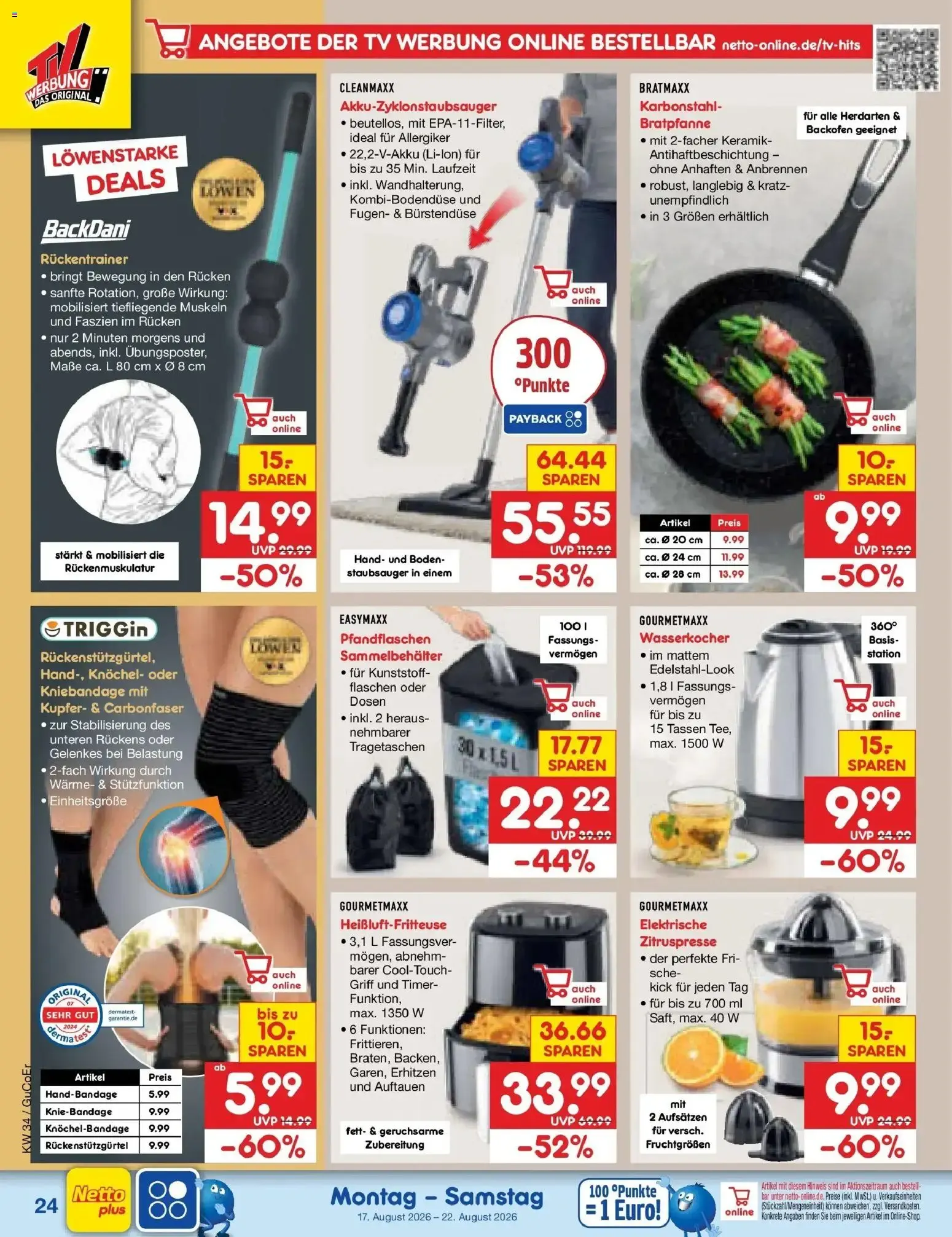 Netto Marken-Discount Prospekt Bitterfeld-Wolfen (ab 17.08.2026) » Angebote von 17. August bis 22. August 2026 - Prospekt seite 34