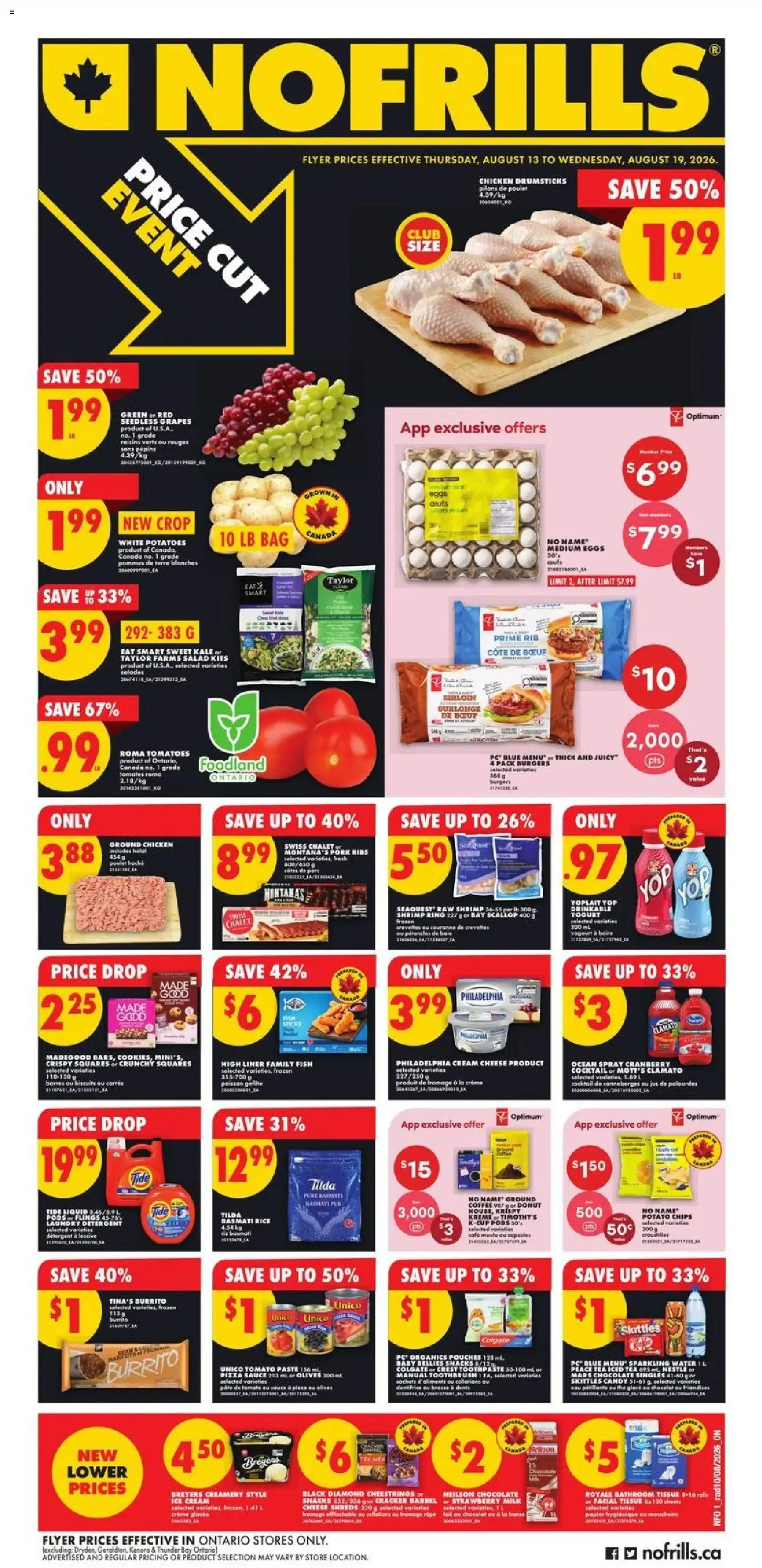 No Frills weekly flyer / circulaire from Aug 13, 2026 > weekly specials & deals from August 13 to August 19 2026 - flyer page 1