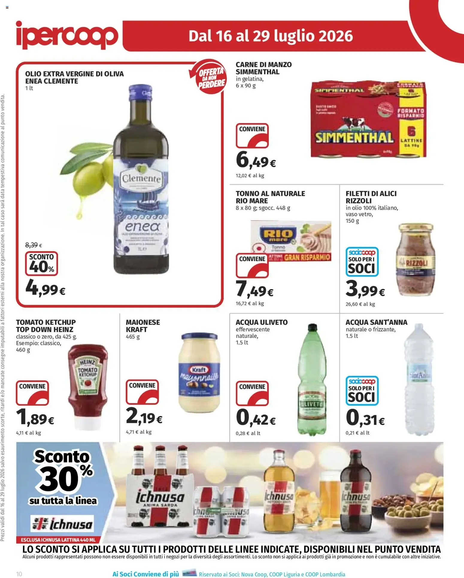 Anteprima volantino Ipercoop dal 16/07/2026 - nuovo offerte da 16 luglio a 29 luglio di 2026 - Pagina del volantino 10