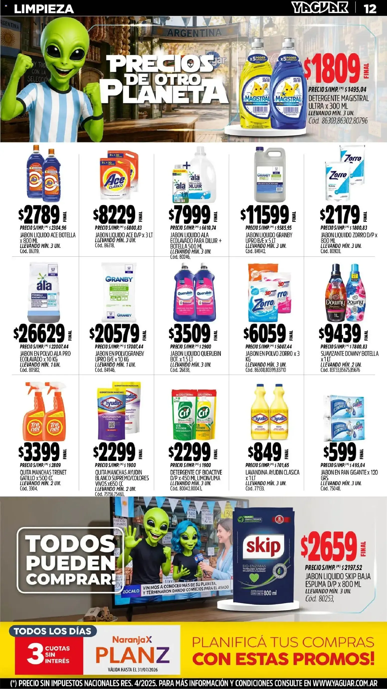 Ofertas de Yaguar - Oferta Semanal Mar del Plata del 29/06/2026 - 04/07/2026 29 de junio al 4 de julio 2026 - Página 12 del catálogo