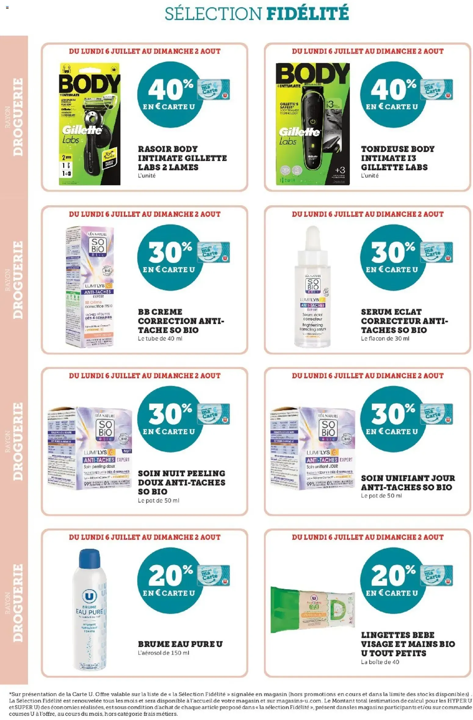 Hyper U - Ma sélection Carte U Juillet à partir du 06/07/2026 - promo en ligne du 6 juillet au 2 août 2026 - Catalogue page 12