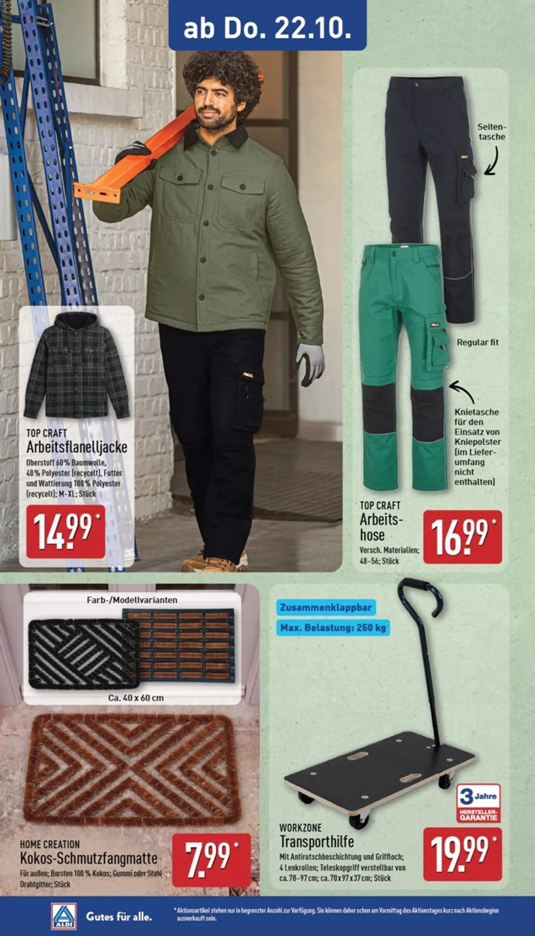 ALDI: Gutes für alle. Zum ALDI Preis. von 19. Oktober bis 24. Oktober 2026 - Prospekt seite 22