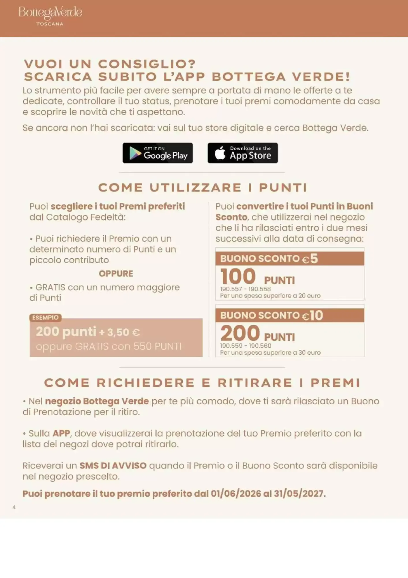 Bottega Verde Toscana Buon Vivere - Programma fedeltà da 5 giugno a 31 dicembre di 2027 - Pagina del volantino 4