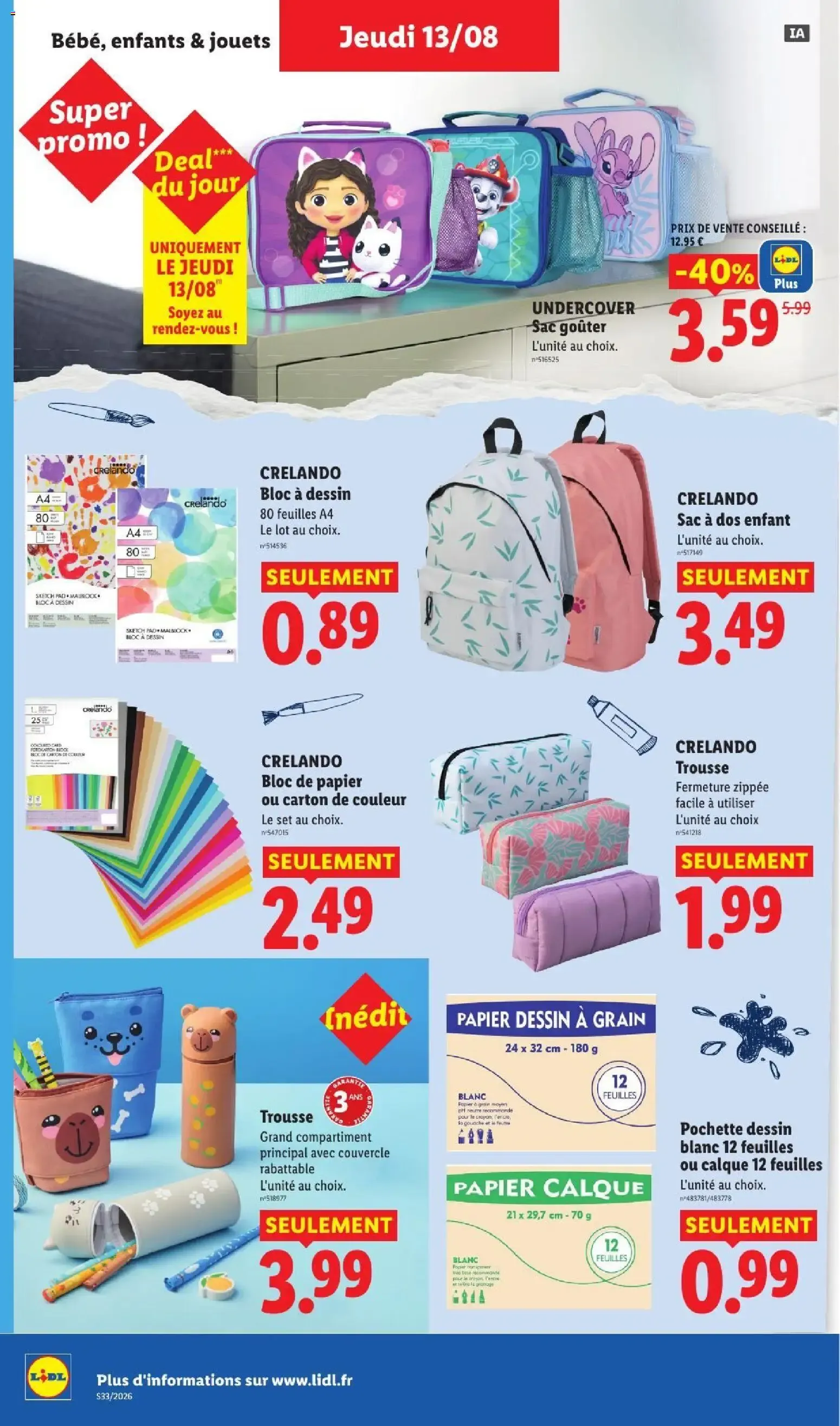 Catalogue LIDL du 13/08/2026 | Promo prospectus en ligne du 13 août au 19 août 2026 - Catalogue page 39