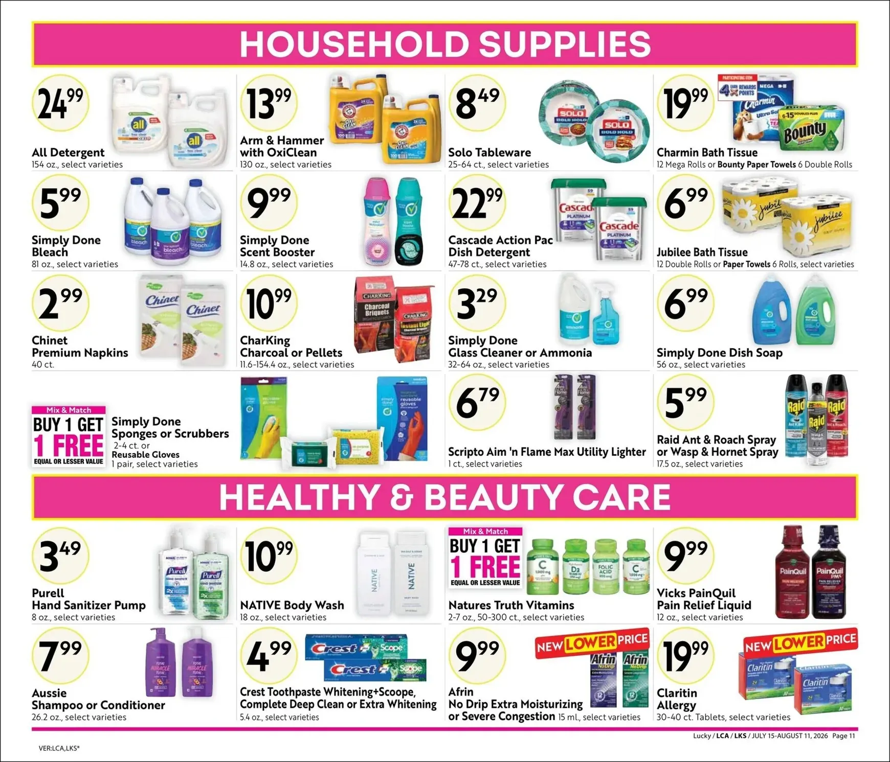 Weekly promotion Lucky Steals & Deals spanning from July 15 to August 11 2026 - Page 11 for Catalogue 365