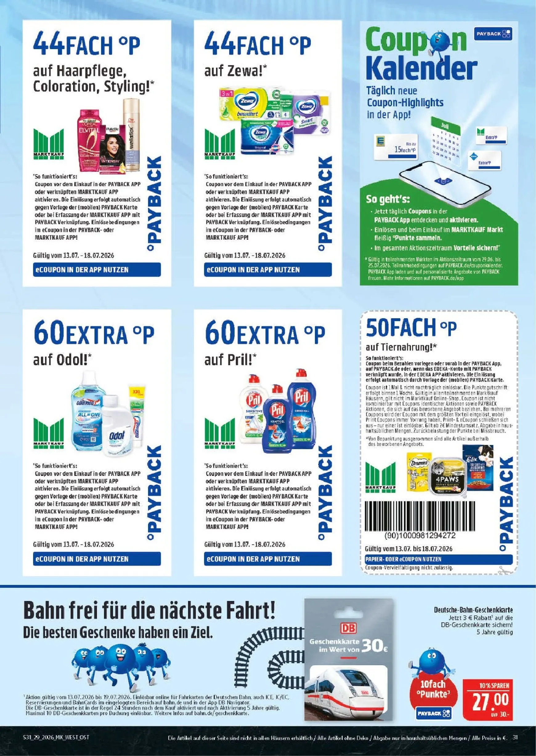 Marktkauf Prospekt – von Montag 13.07.2026 bis Samstag 18.07.2026 von 13. Juli bis 18. Juli 2026 - Prospekt seite 31