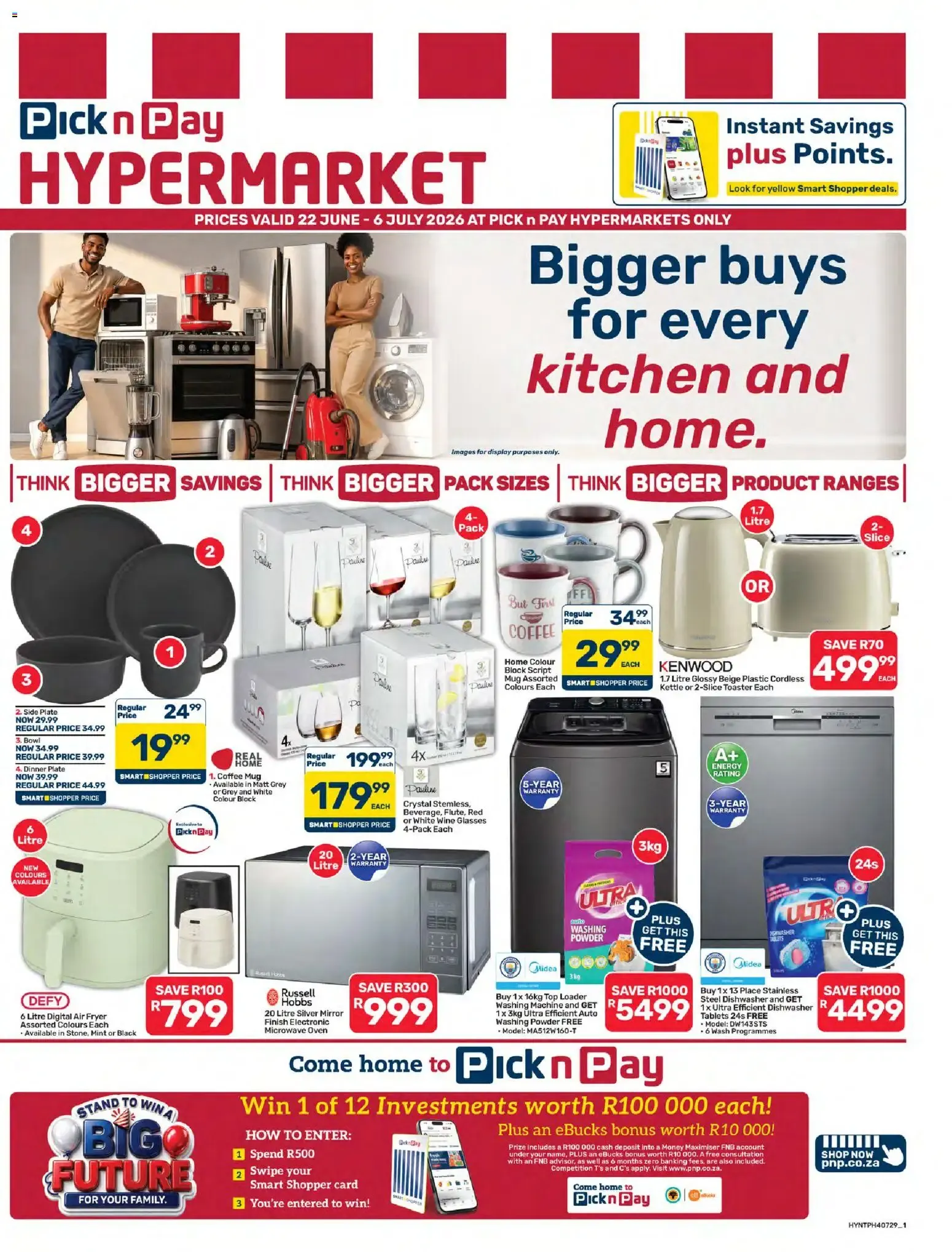 Pick n Pay - Hypermarket Kitchen & Home Specials (22/06/2026 - 06/07/2026) Online from 22 June to 6 July 2026 - Catalogue Page 1