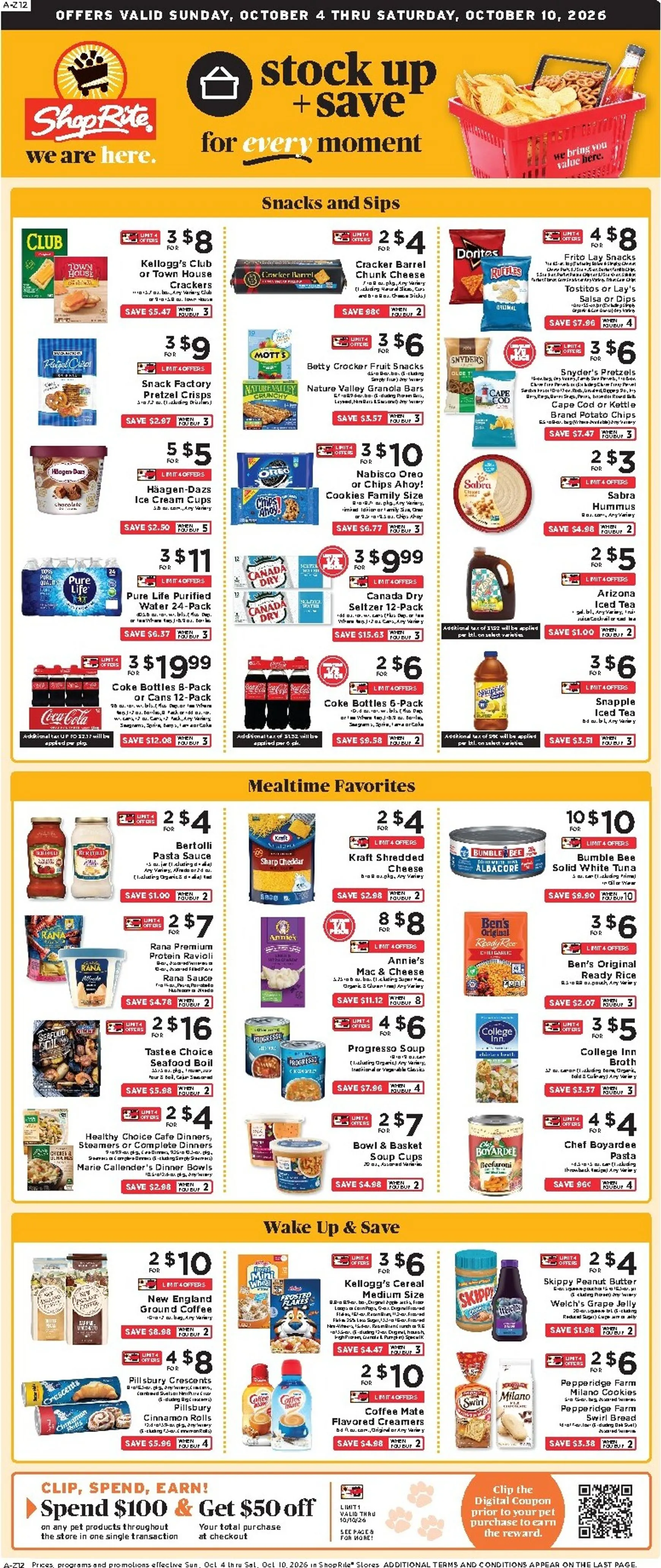 Current ShopRite leaflet valid from Sunday 10/04/2026 to Saturday 10/10/2026