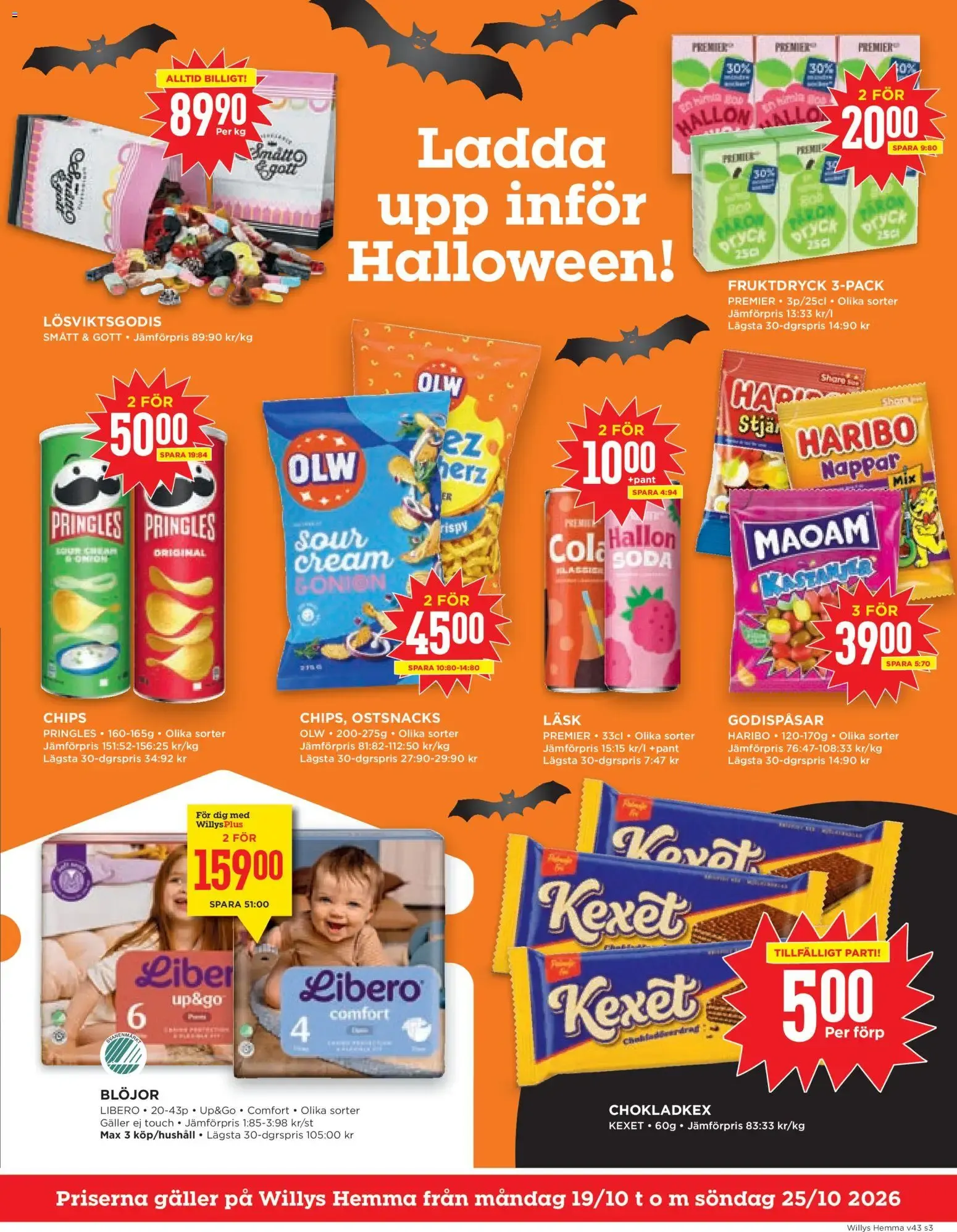 Willys Hemma: Vi fyller år. Våra priser är kalas! från 19 oktober till 25 oktober 2026 - Reklamblad sidor 3