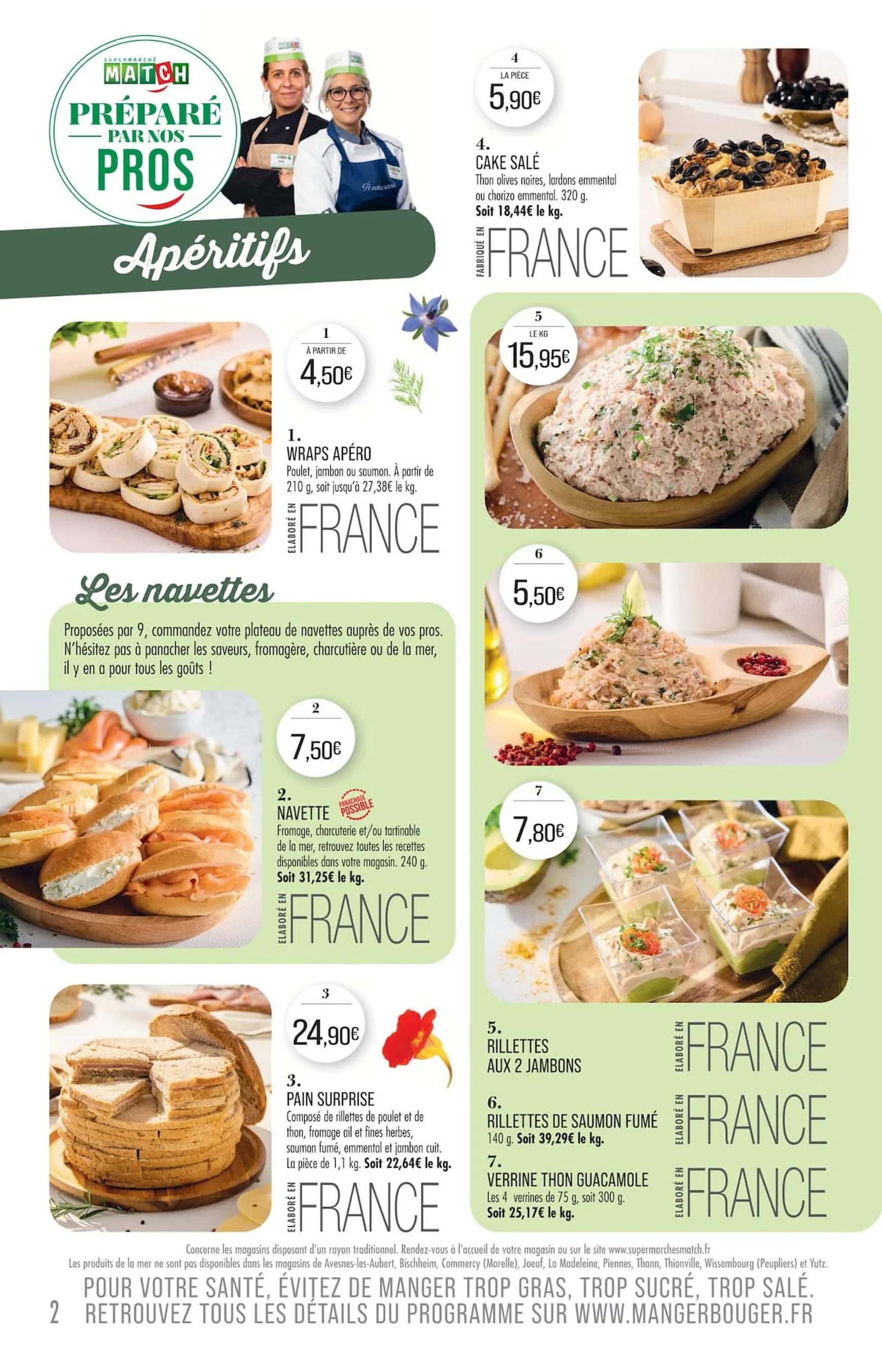 Current Match - Carte Traiteur leaflet valid from du mardi 31/03/2026 to du dimanche 27/09/2026 du 31 mars au 27 septembre 2026 - Catalogue page 2