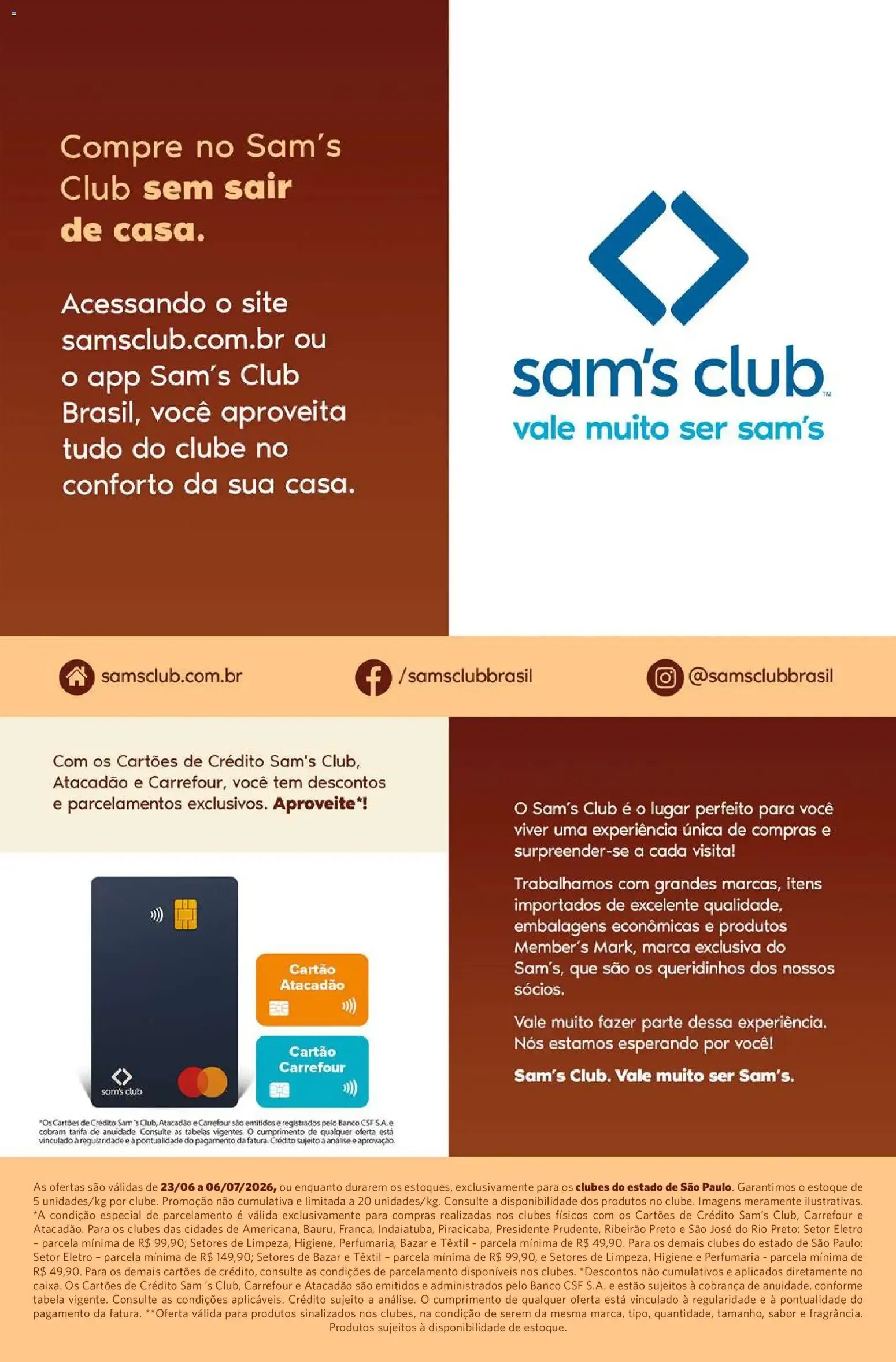 Encarte de Sam's Club ofertas Sabores que Aquecem de 23/06/2026 | Promoções Online 23 de junho até 6 de julho 2026 - Pagina 13