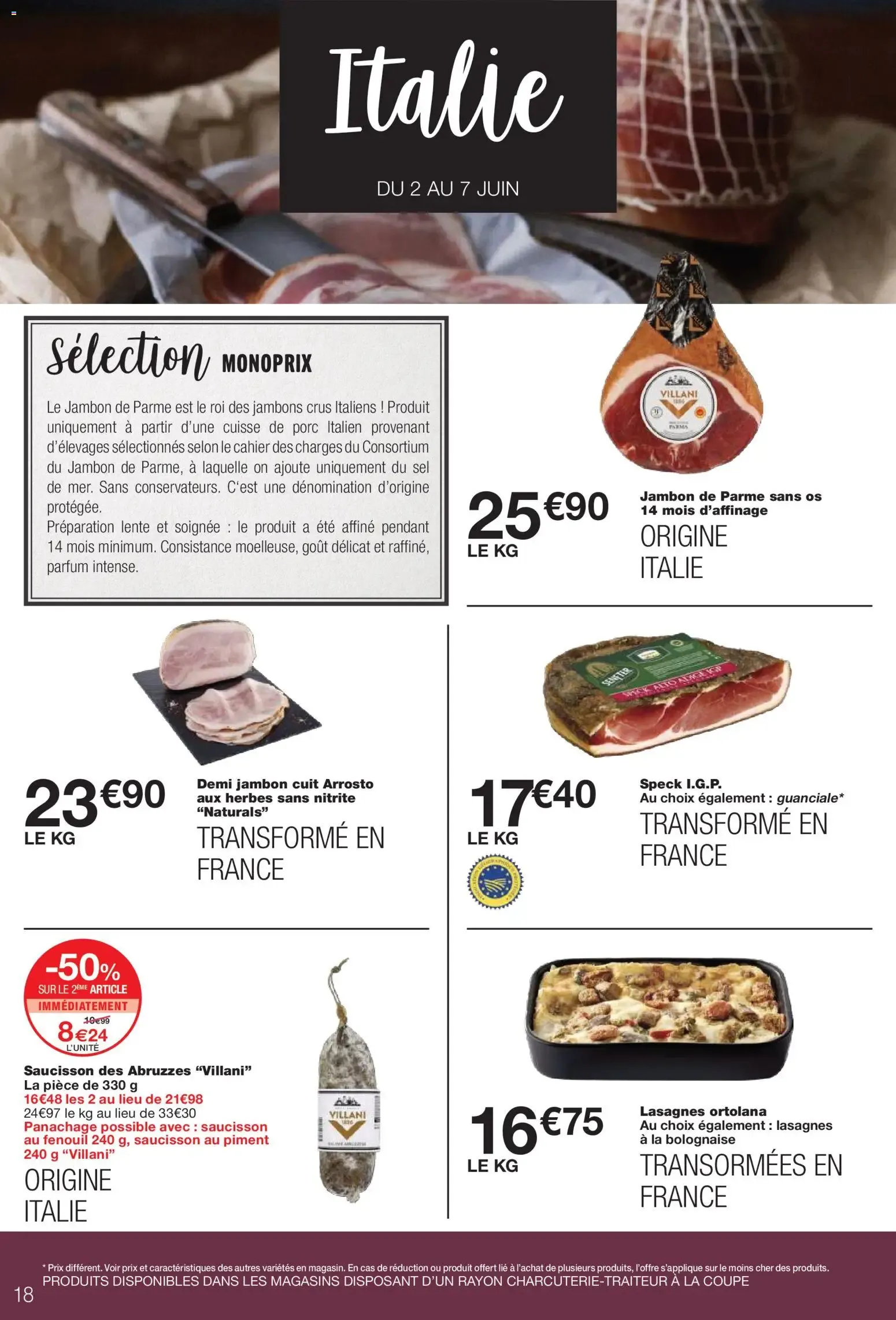 Monoprix: Hasta -50% en el 2do producto de una selección de productos mediterráneos du 2 juin au 14 juin 2026 - Catalogue page 18