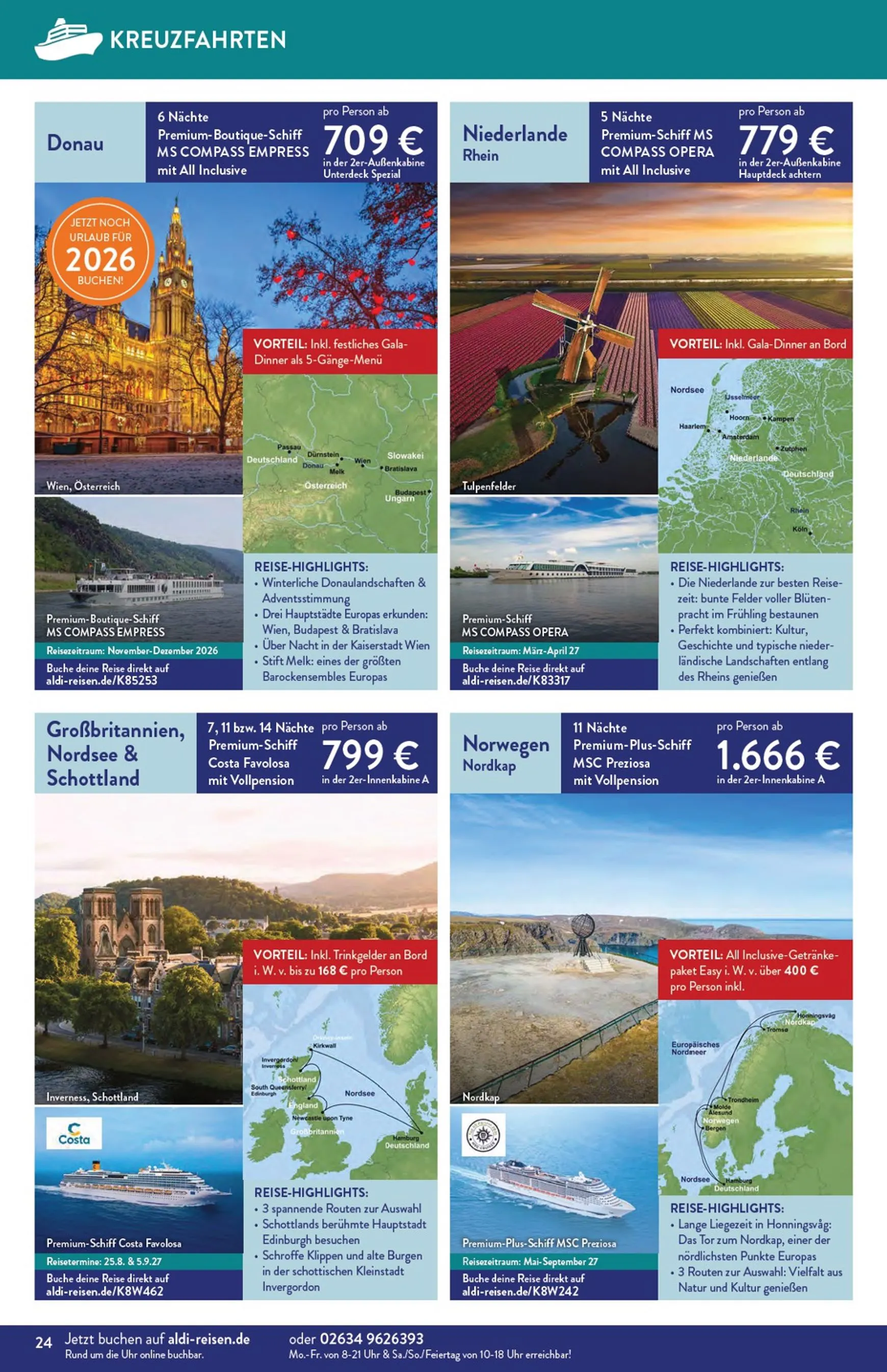 ALDI REISEN - Die Welt Entdecken! (Ausgabe August) von 3. August bis 31. August 2026 - Prospekt seite 24