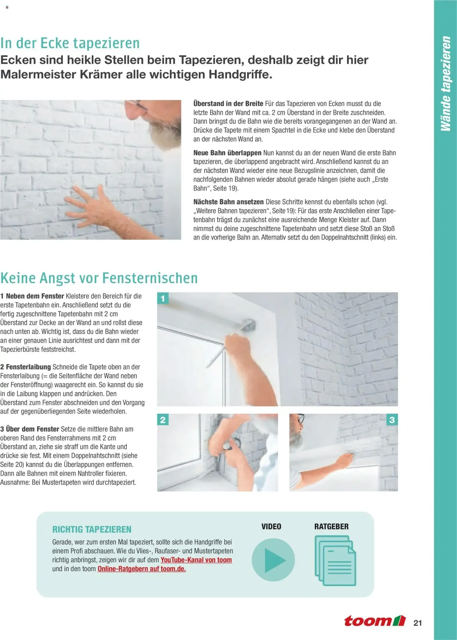 Toom Baumarkt Wände streichen und tapezieren (ab 01.01.2026) zum Blättern von 1. Januar bis 31. Dezember 2026 - Prospekt seite 21