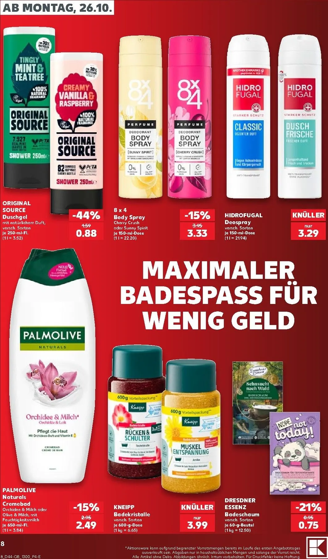 Kaufland - Drogerie Prospekt nächste Woche – von Montag 26.10.2026 bis Samstag 07.11.2026 von 26. Oktober bis 7. November 2026 - Prospekt seite 8