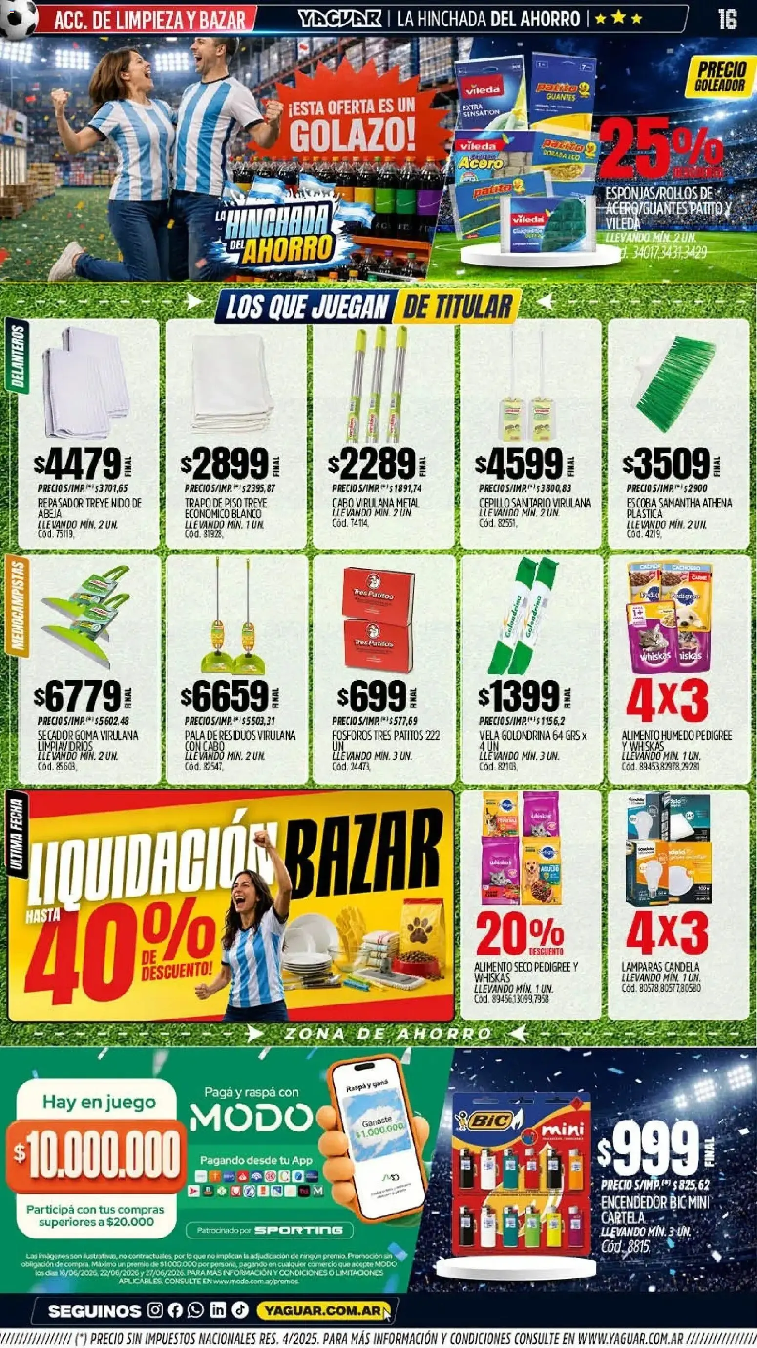 Ofertas de Mayorista Yaguar - La Hinchada del Ahorro 15 de junio al 21 de junio 2026 - Página 16 del catálogo
