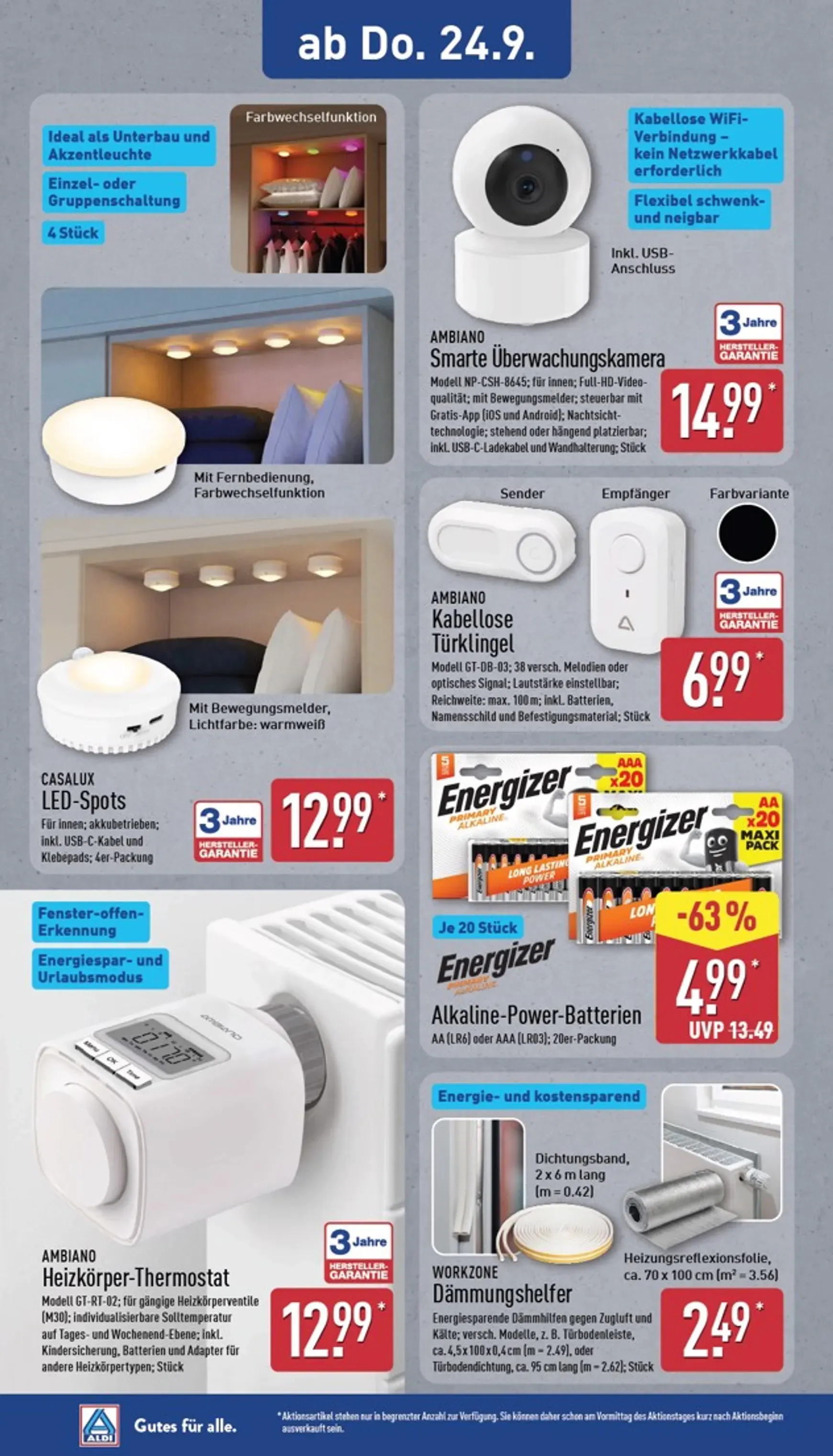 Gutes für alle. Zum ALDI Preis. von 21. September bis 26. September 2026 - Prospekt seite 24