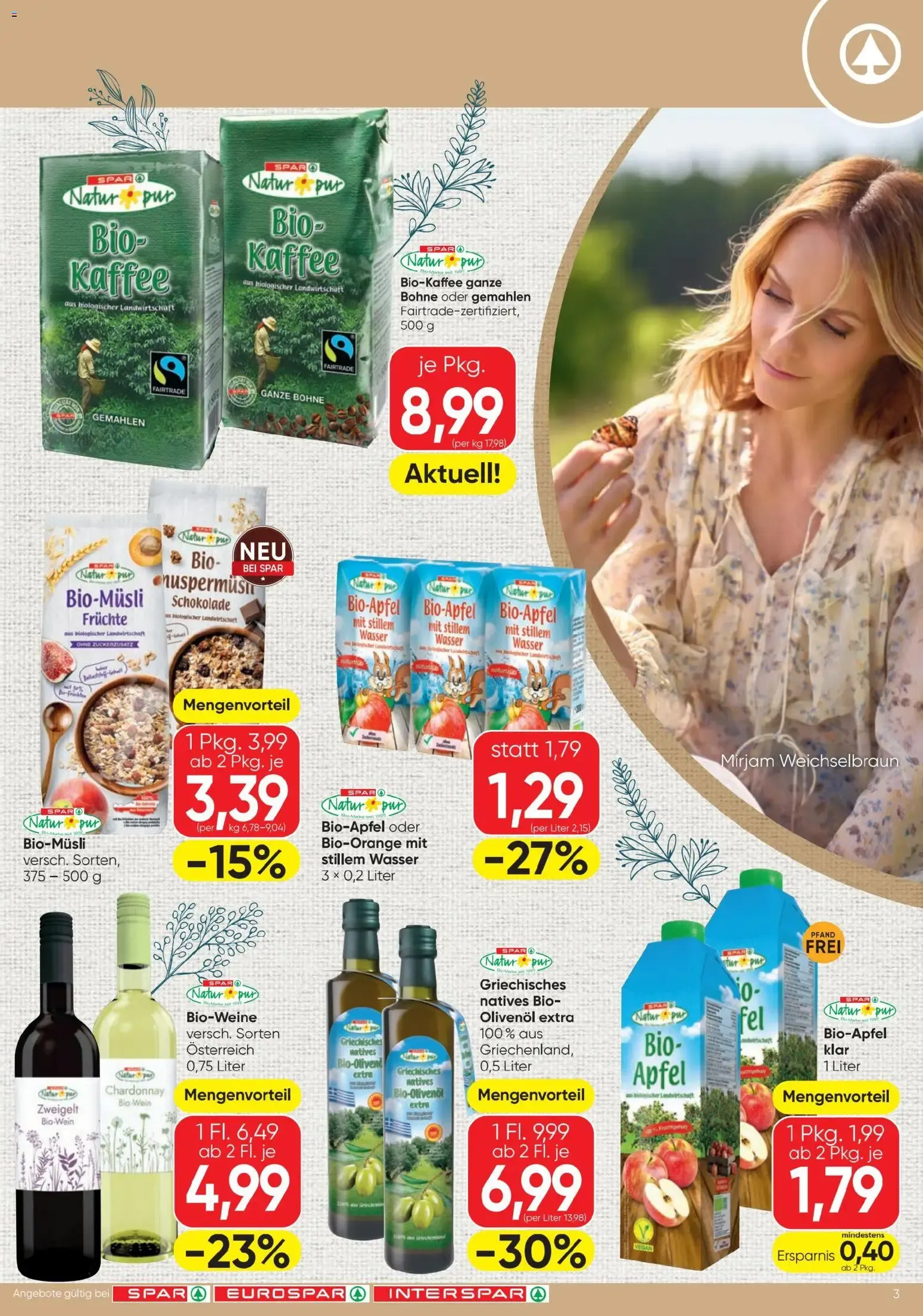 Spar Natur*pur (06.08.2026) - Angebote und Prospekt von 6. August bis 2. September 2026 - Flugblätt seite  3