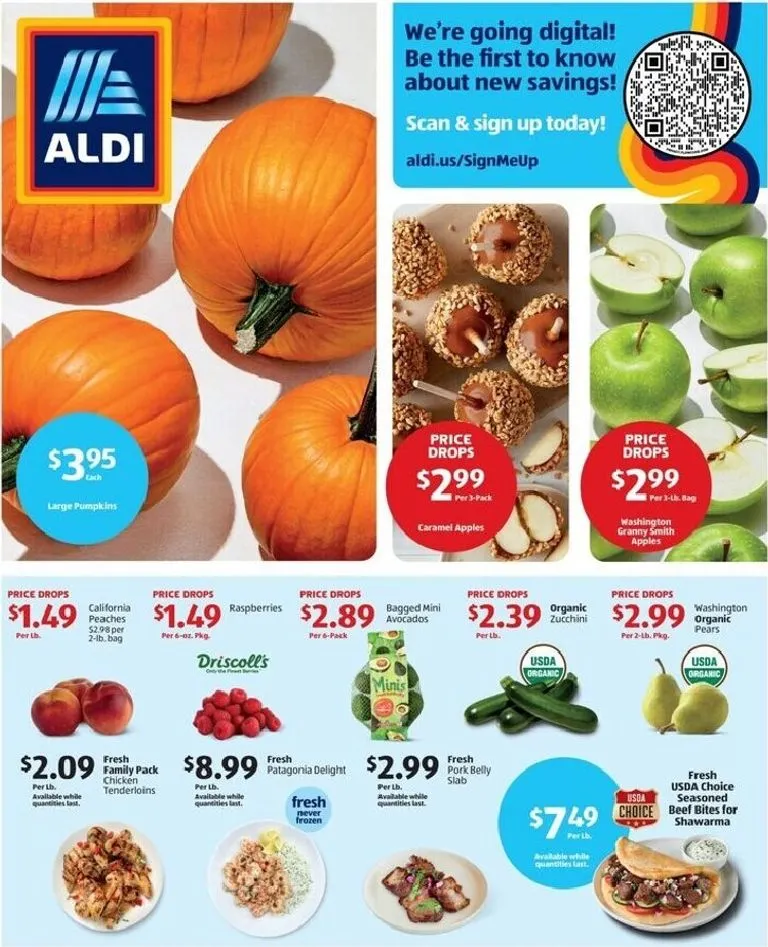 Current ALDI leaflet valid from Wednesday 10/07/2026 to Tuesday 10/13/2026