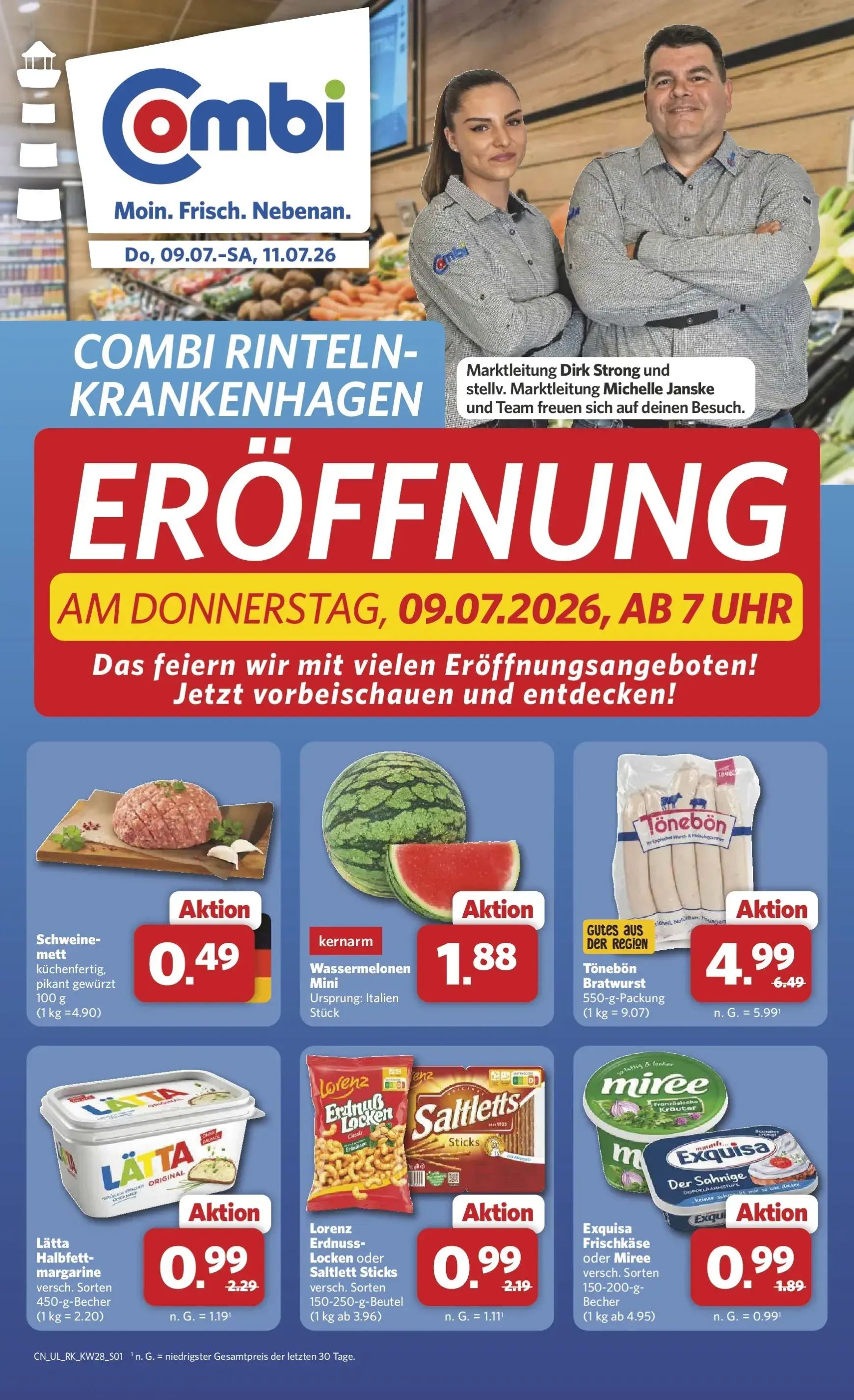 Combi Rinteln-Krankenhagen Eröffnung von 9. Juli bis 11. Juli 2026 - Prospekt seite 1