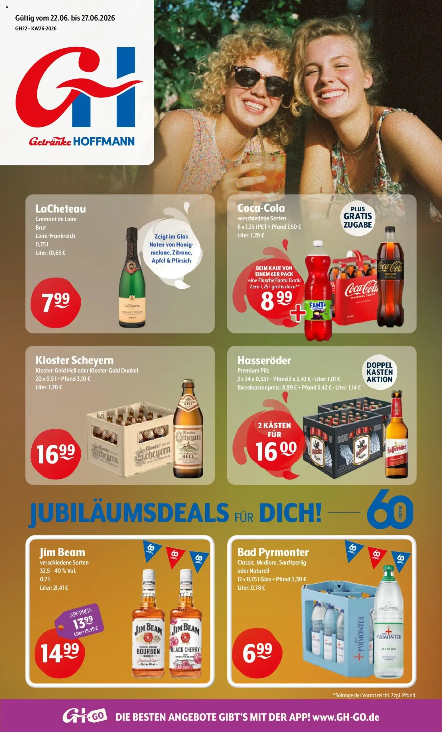 Getränke Hoffmann - Jubiläumsdeals von 22. Juni bis 27. Juni 2026 - Prospekt seite 1