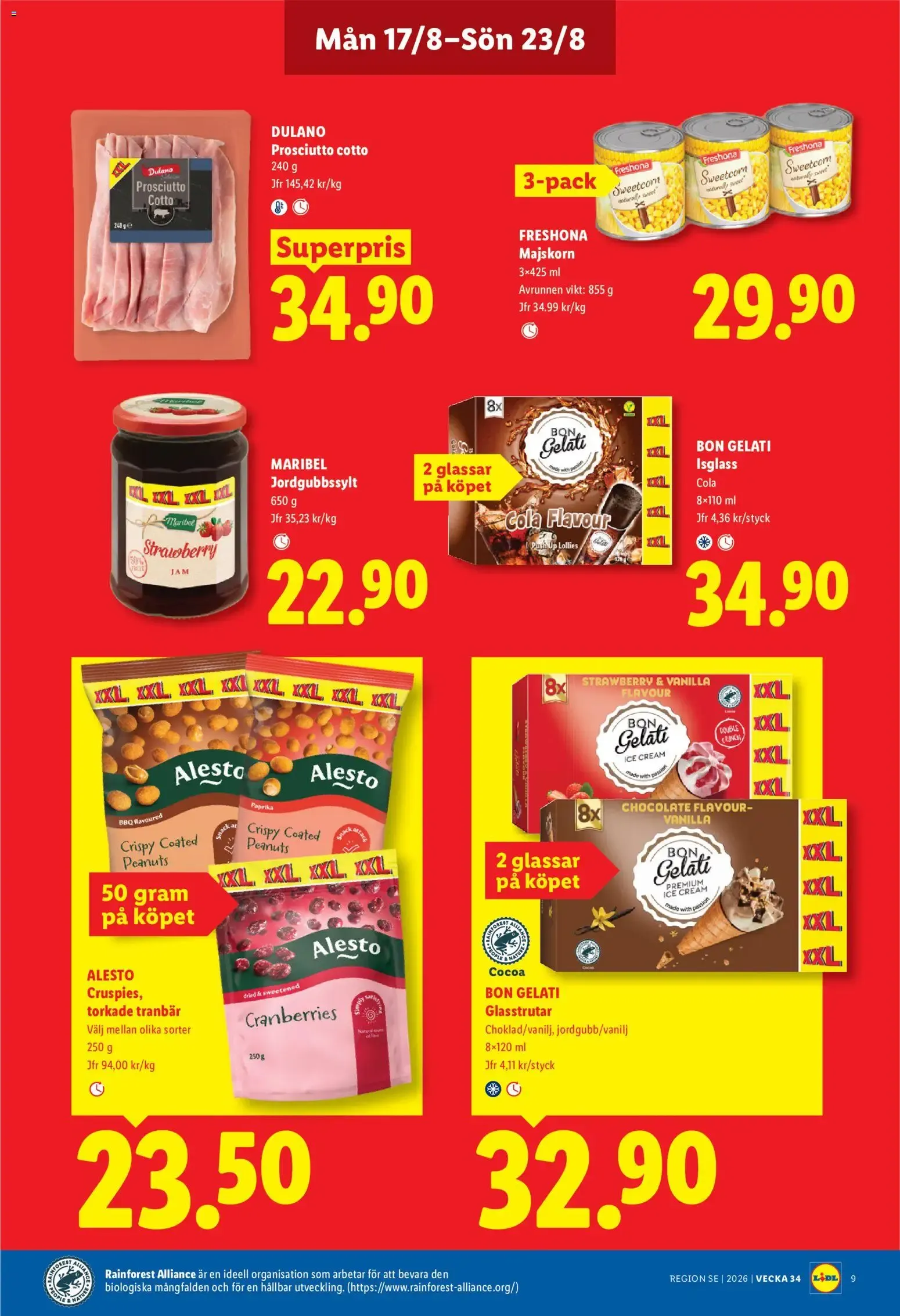 Lidl: Kvalitetssäkrade frukter och grönsaker. Det lönar sig. från 17 augusti till 23 augusti 2026 - Reklamblad sidor 10