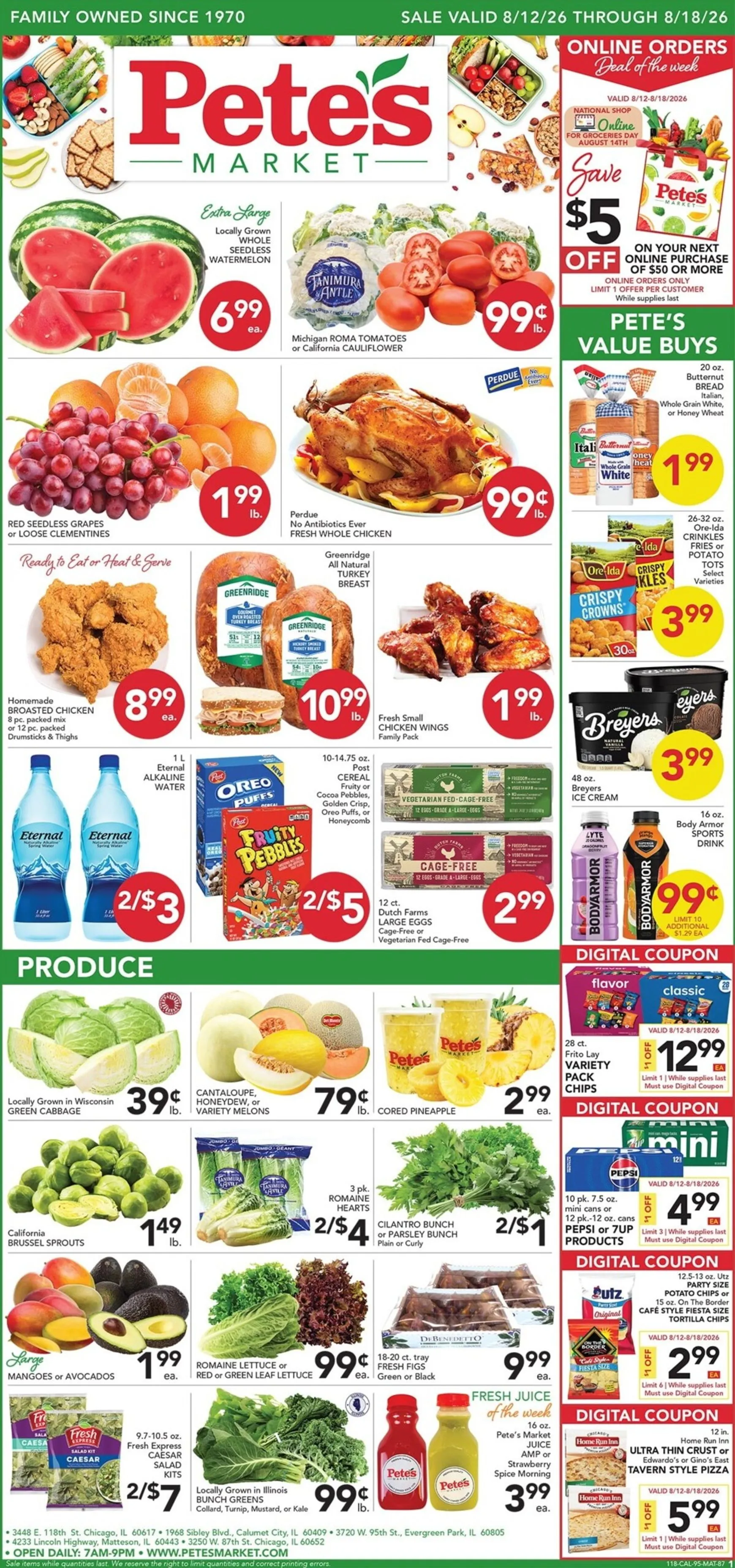 Weekly ad Current Pete's Fresh Market - 118th & Ave O leaflet valid from Wednesday 08/12/2026 to Tuesday 08/18/2026 from August 12 to August 18 2026 - Page 1