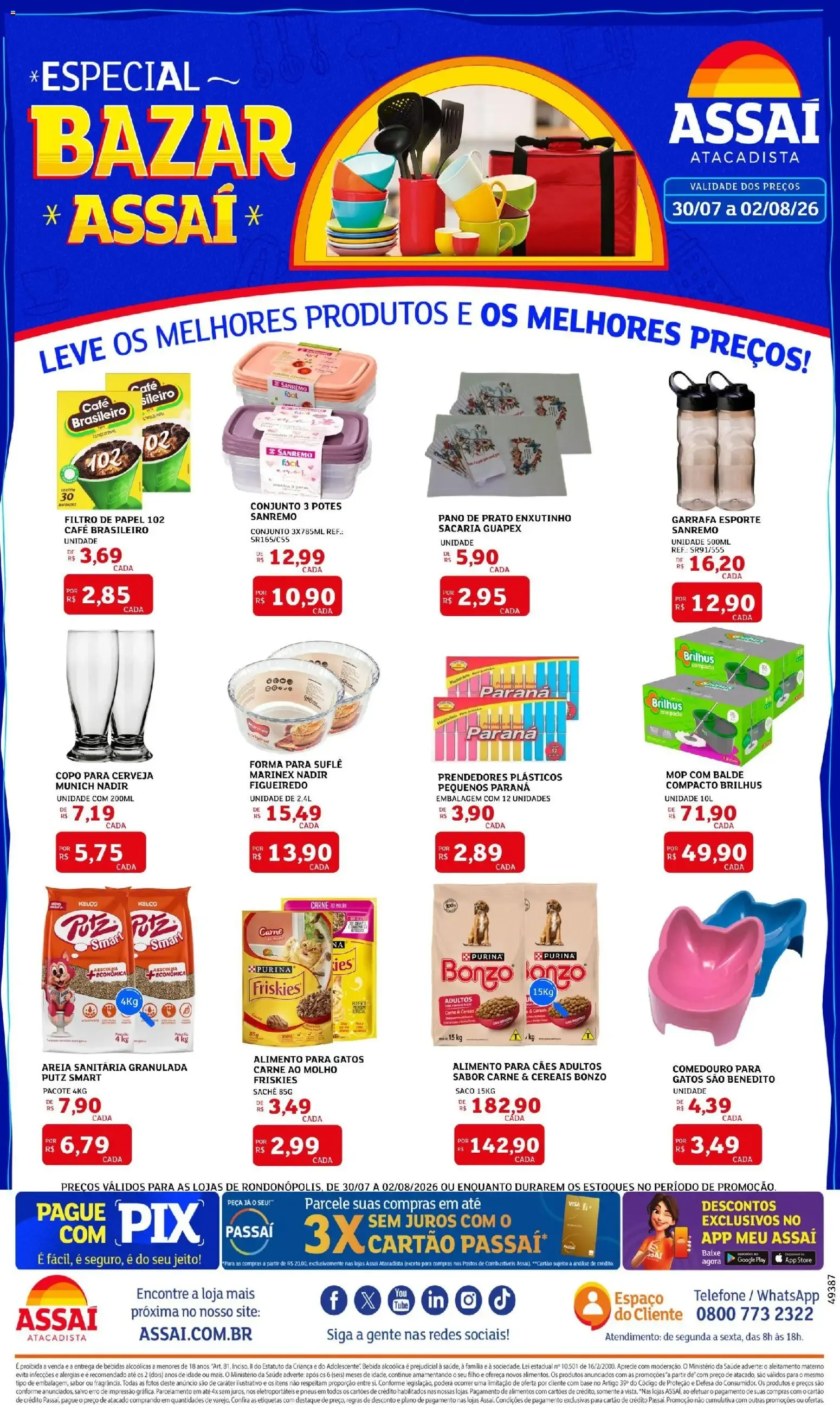 Encarte de Especial Bazar Assaí Atacadista 30 de julho até 2 de agosto 2026 - Pagina 1