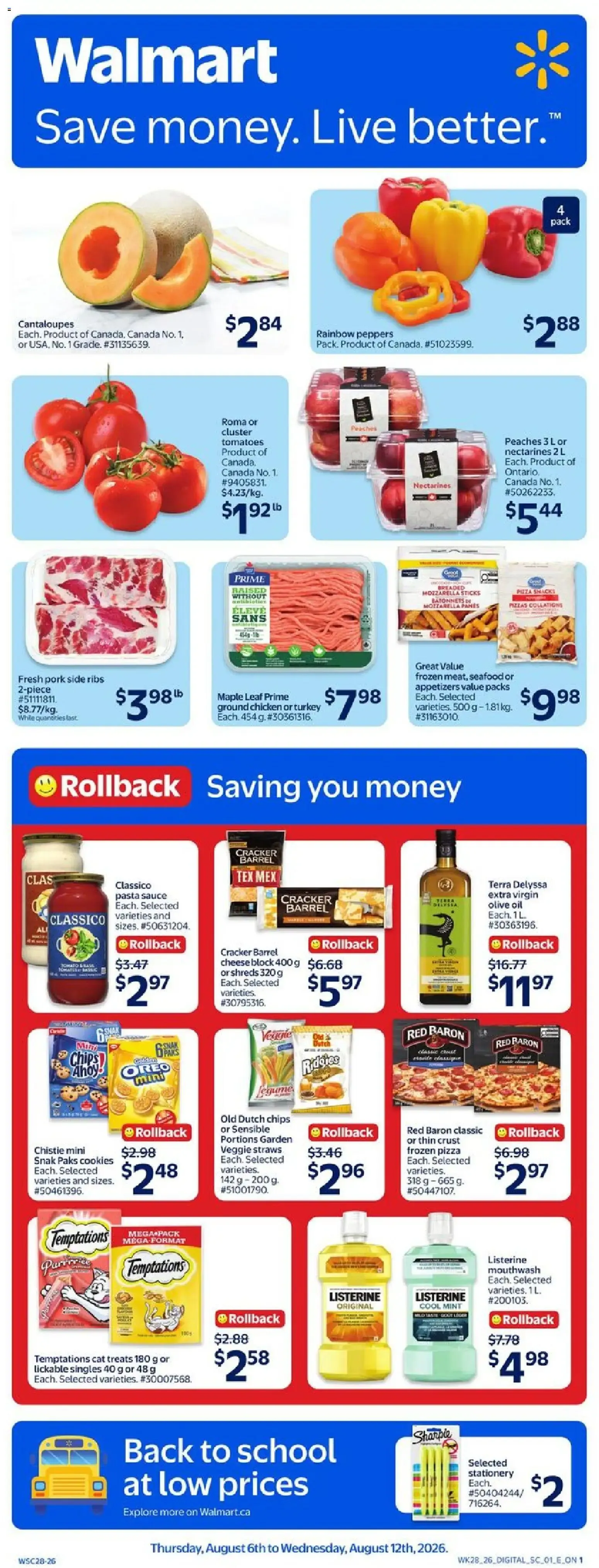 Walmart weekly flyer from Aug 6, 2026 > weekly specials & deals from August 6 to August 12 2026 - flyer page 1