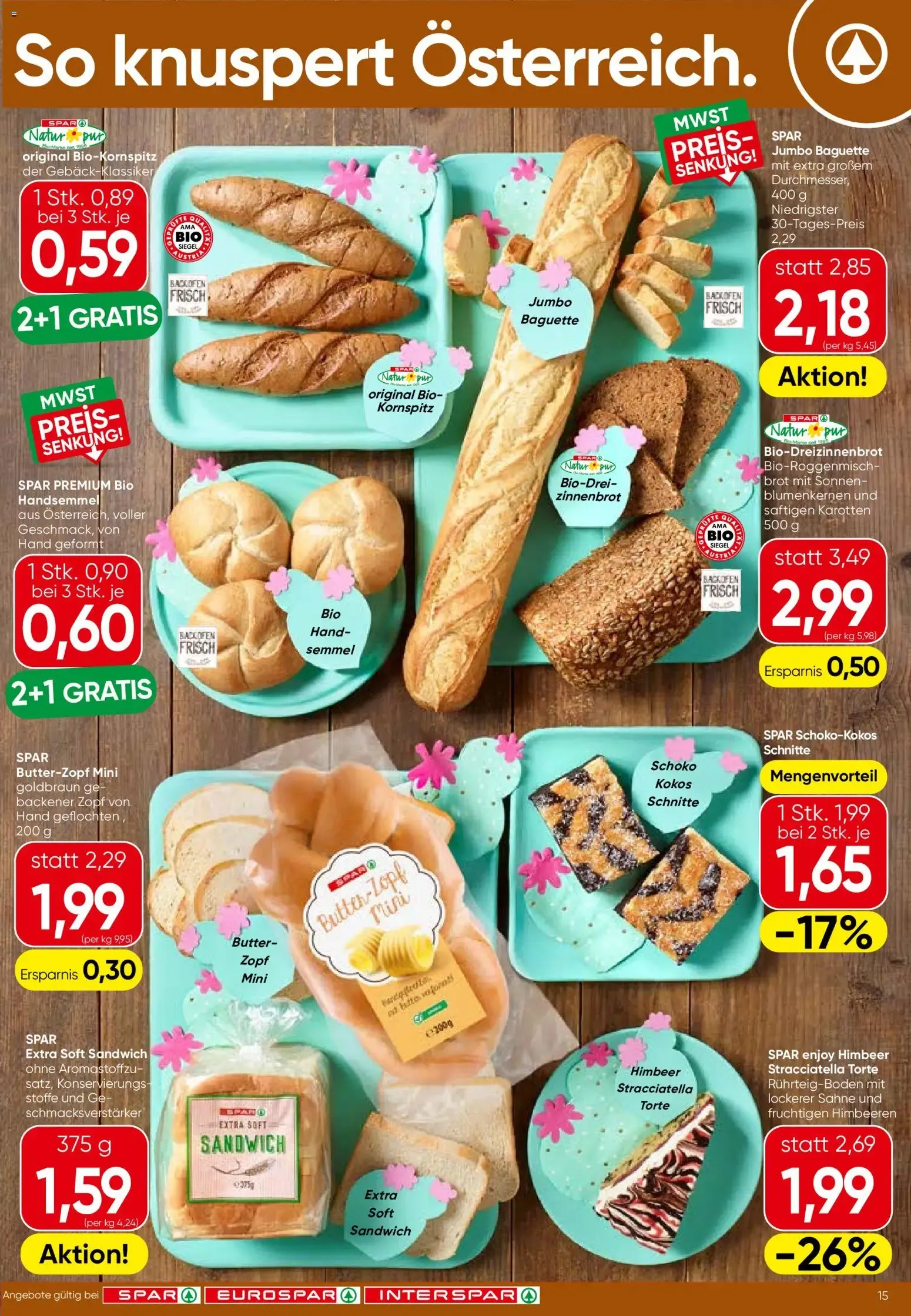 Spar Flugblatt - Wien (09.07.2026) - Angebote und Prospekt von 9. Juli bis 15. Juli 2026 - Flugblätt seite  15