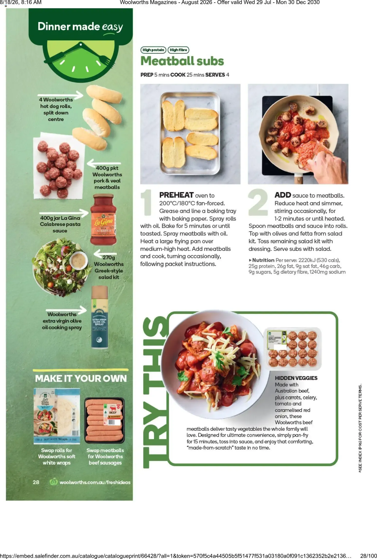 Woolworths Fresh Ideas - August 2026 - Catalogue valid from 29 July to 30 December 2030 - page 28