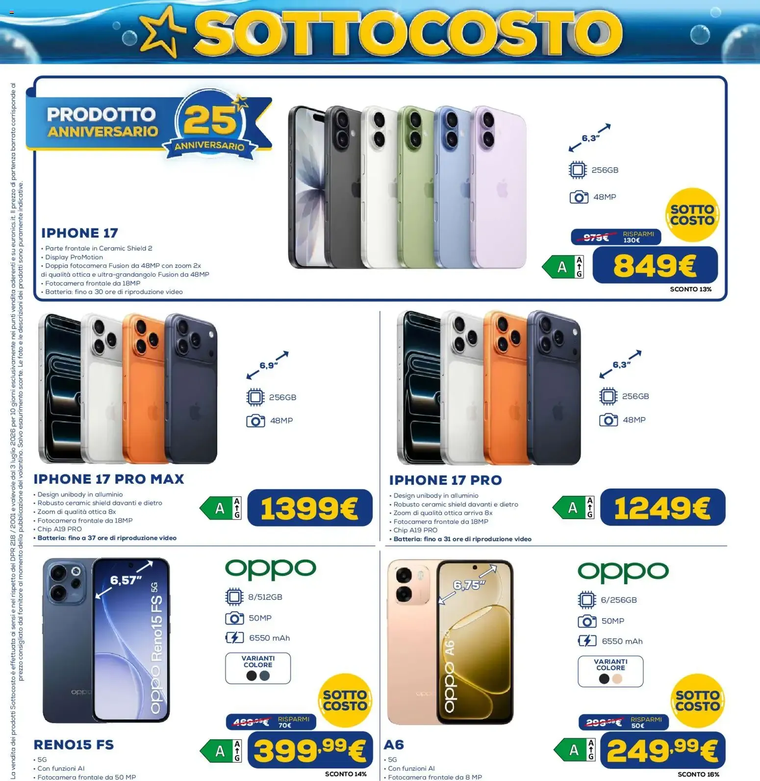 Euronics SOTTO COSTO - Dal 3 al 12 Luglio da 3 luglio a 12 luglio di 2026 - Pagina del volantino 3