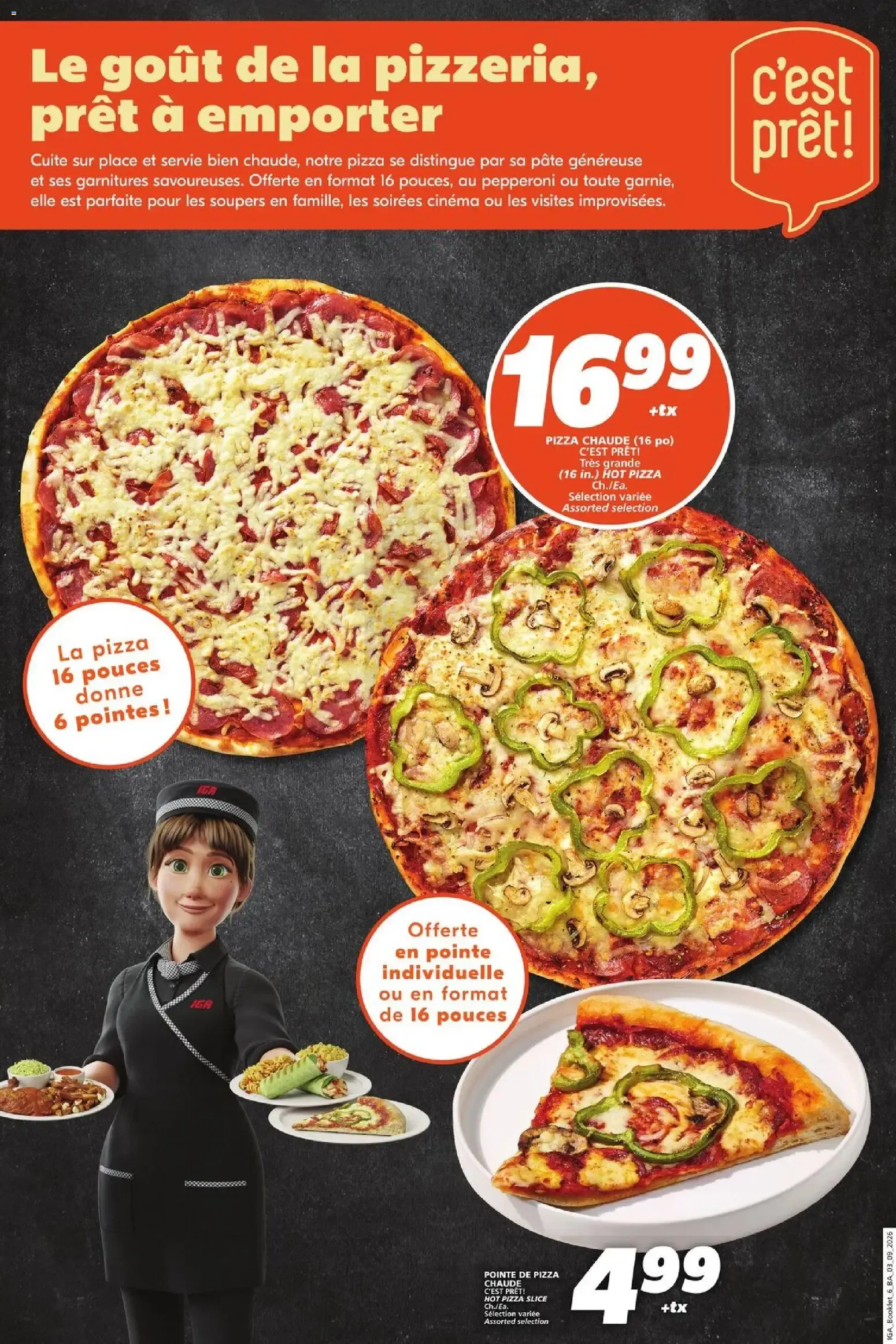 IGA circulaire - Se régaler sans la facture du resto from Aug 27, 2026 > weekly specials & deals from August 27 to September 23 2026 - flyer page 6