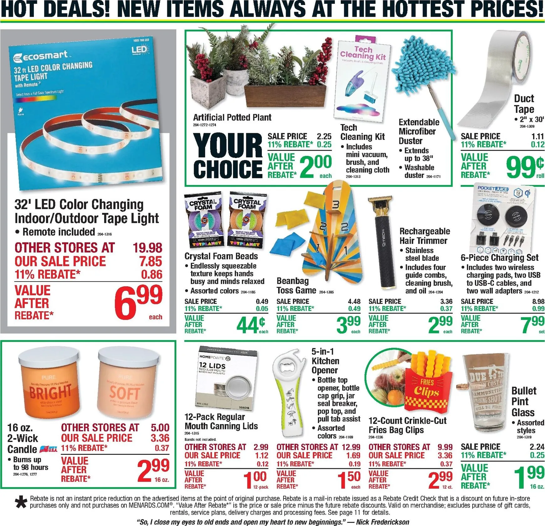 Weekly promotion Menards: 11% Rebate & Fall Decor spanning from August 20 to August 30 2026 - Page 3 for Catalogue 365