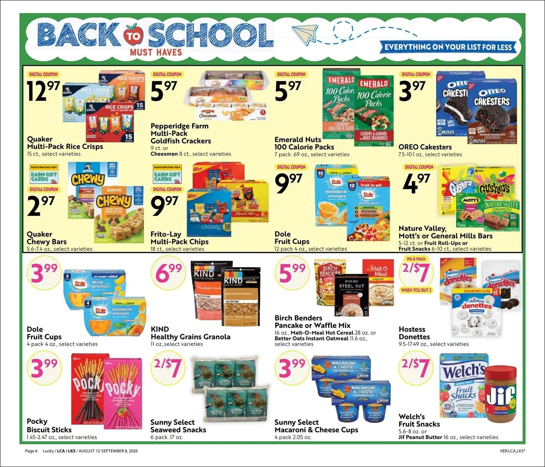 Weekly ad Current Lucky - Steals & Deals leaflet valid from Wednesday 08/12/2026 to Tuesday 09/08/2026 from August 12 to September 8 2026 - Page 6