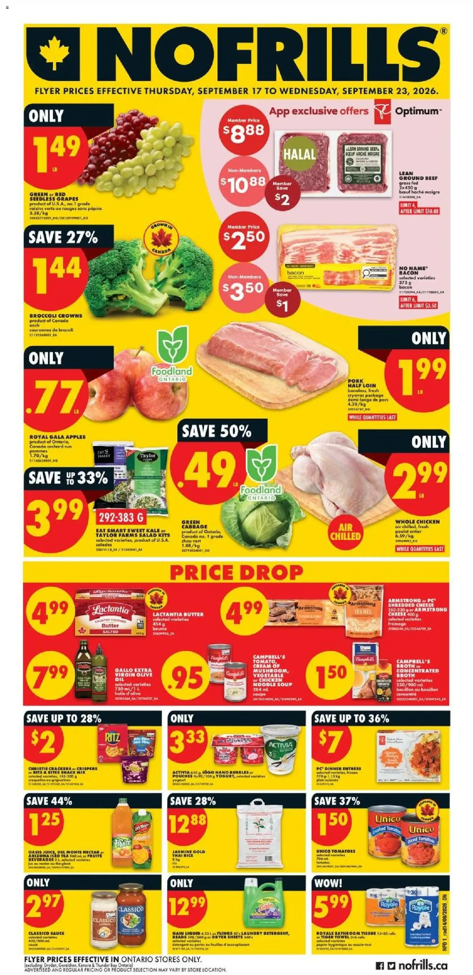 No Frills weekly flyer - ON from Sep 17, 2026 > weekly specials & deals from September 17 to September 23 2026 - flyer page 1