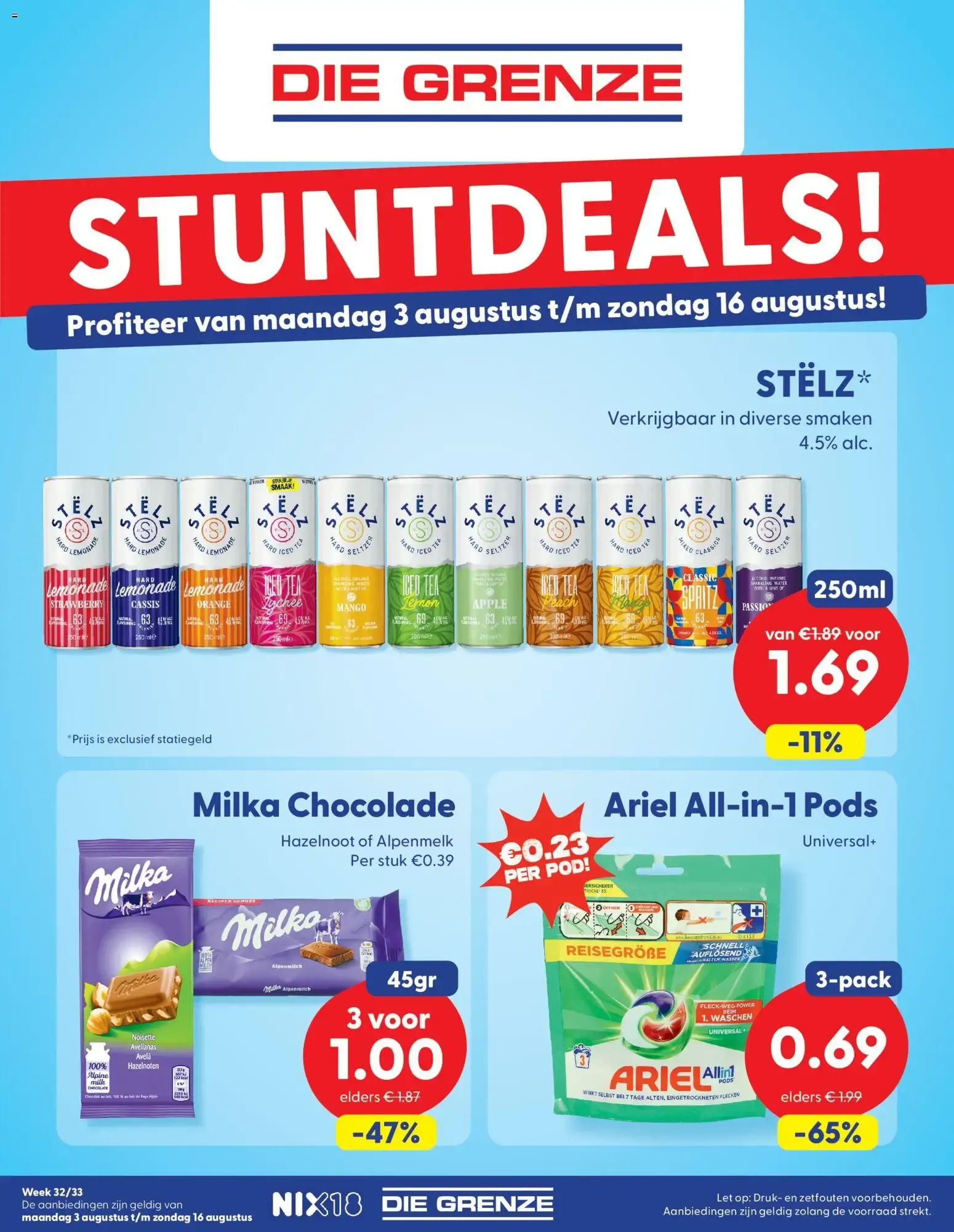 DIE GRENZE STUNTDEALS! van 3 augustus tot 16 augustus 2026 - Folder pagina 1