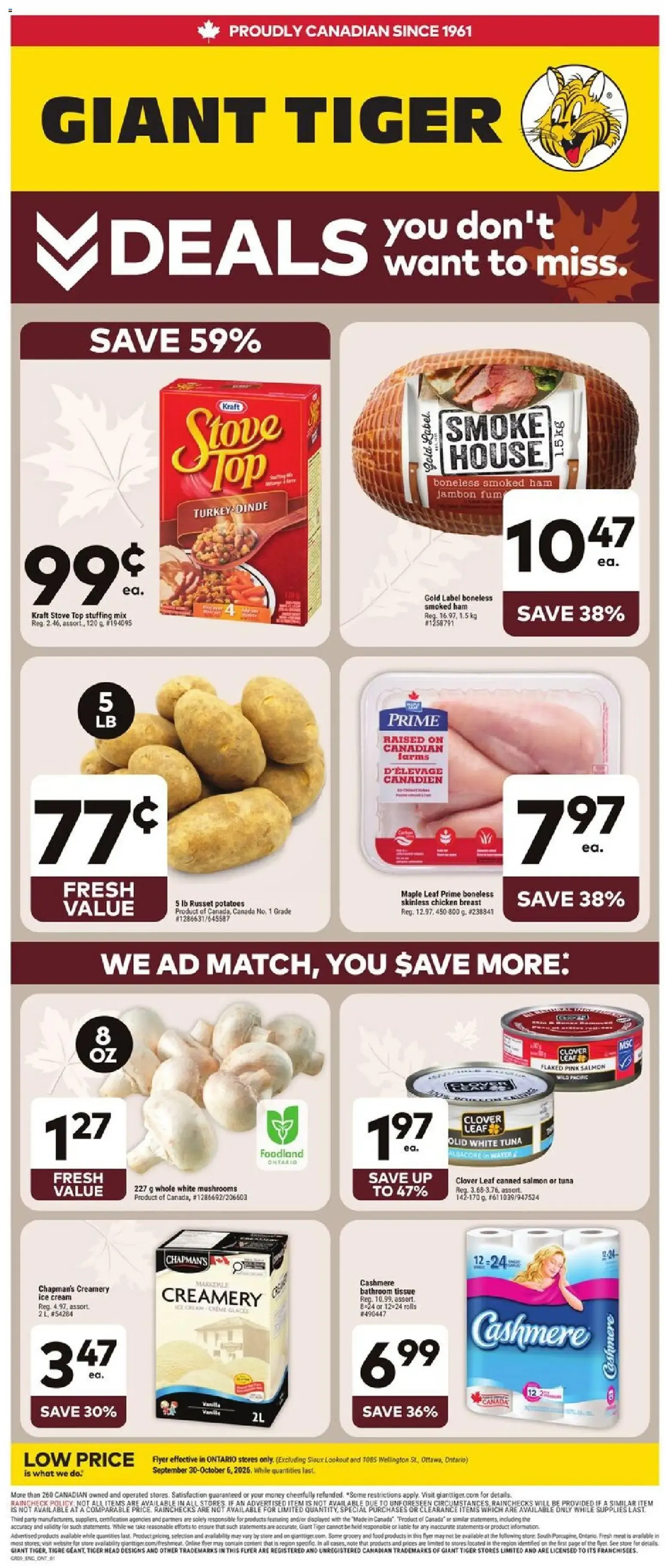 Giant Tiger Flyer | from Sep 30, 2026 | Weekly deals from September 30 to October 6 2026 - flyer page 1