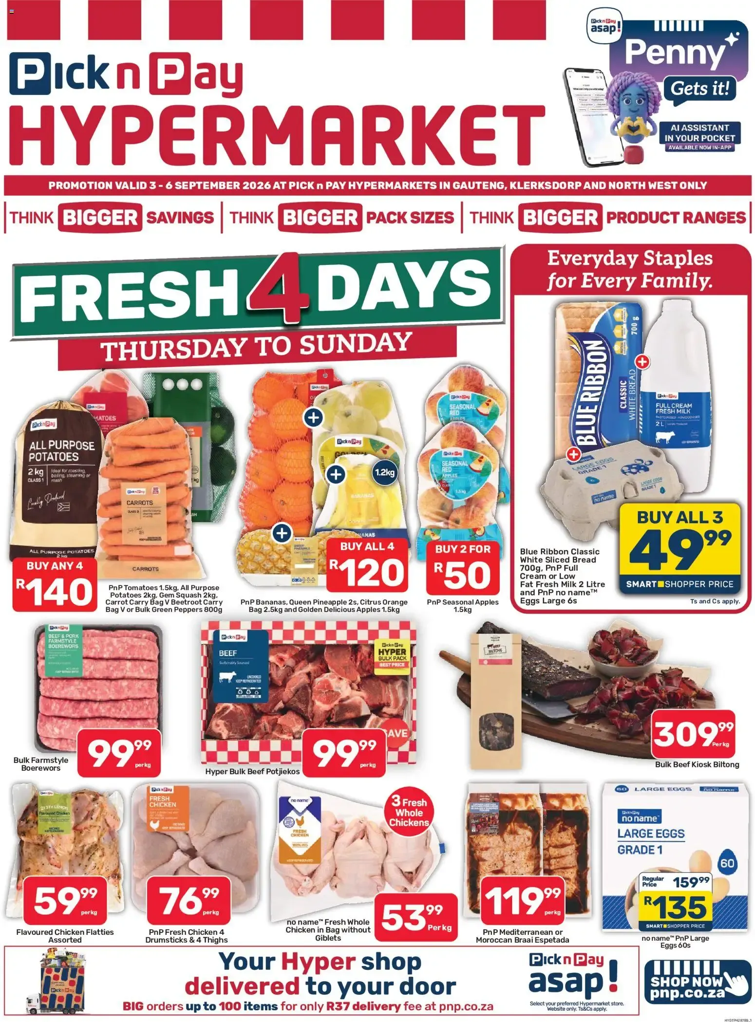 Pick n Pay Inland Provinces - Hypermarket Fresh Specials (03/09/2026 - 06/09/2026) Online from 3 September to 6 September 2026 - Catalogue Page 1