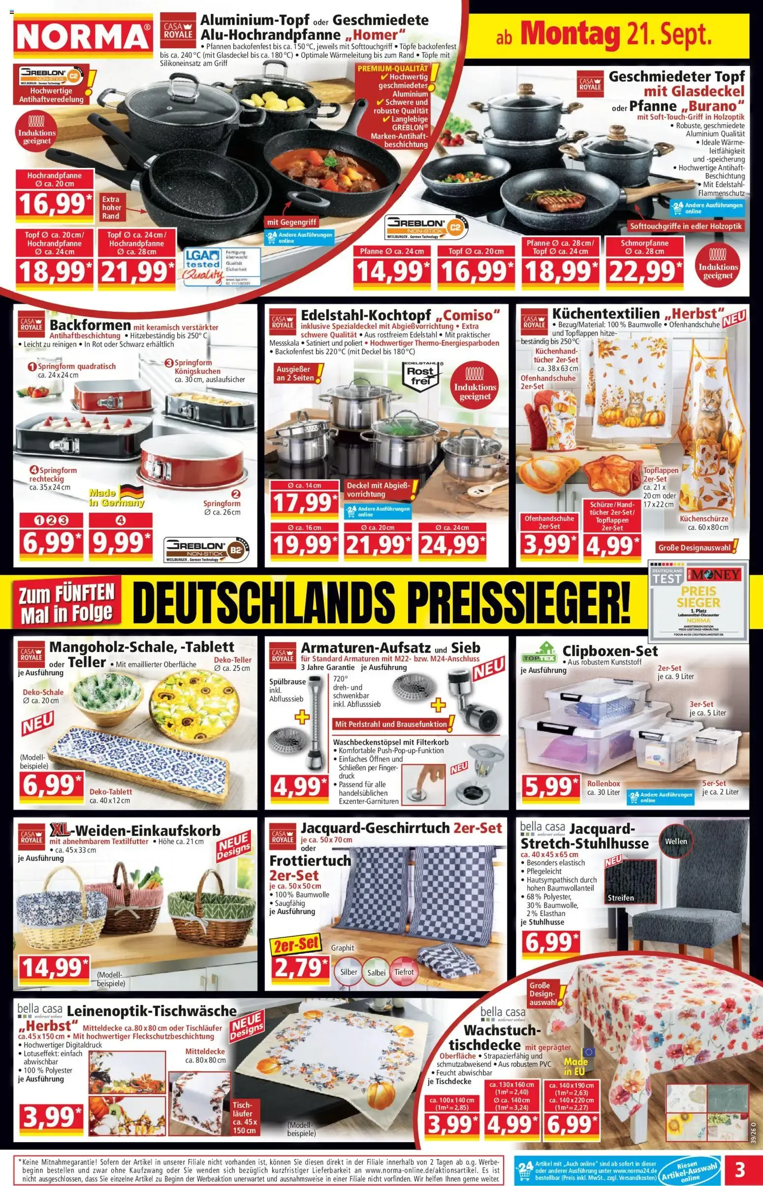 NORMA: Mehr fürs Geld ab 21. September von 21. September bis 27. September 2026 - Prospekt seite 3