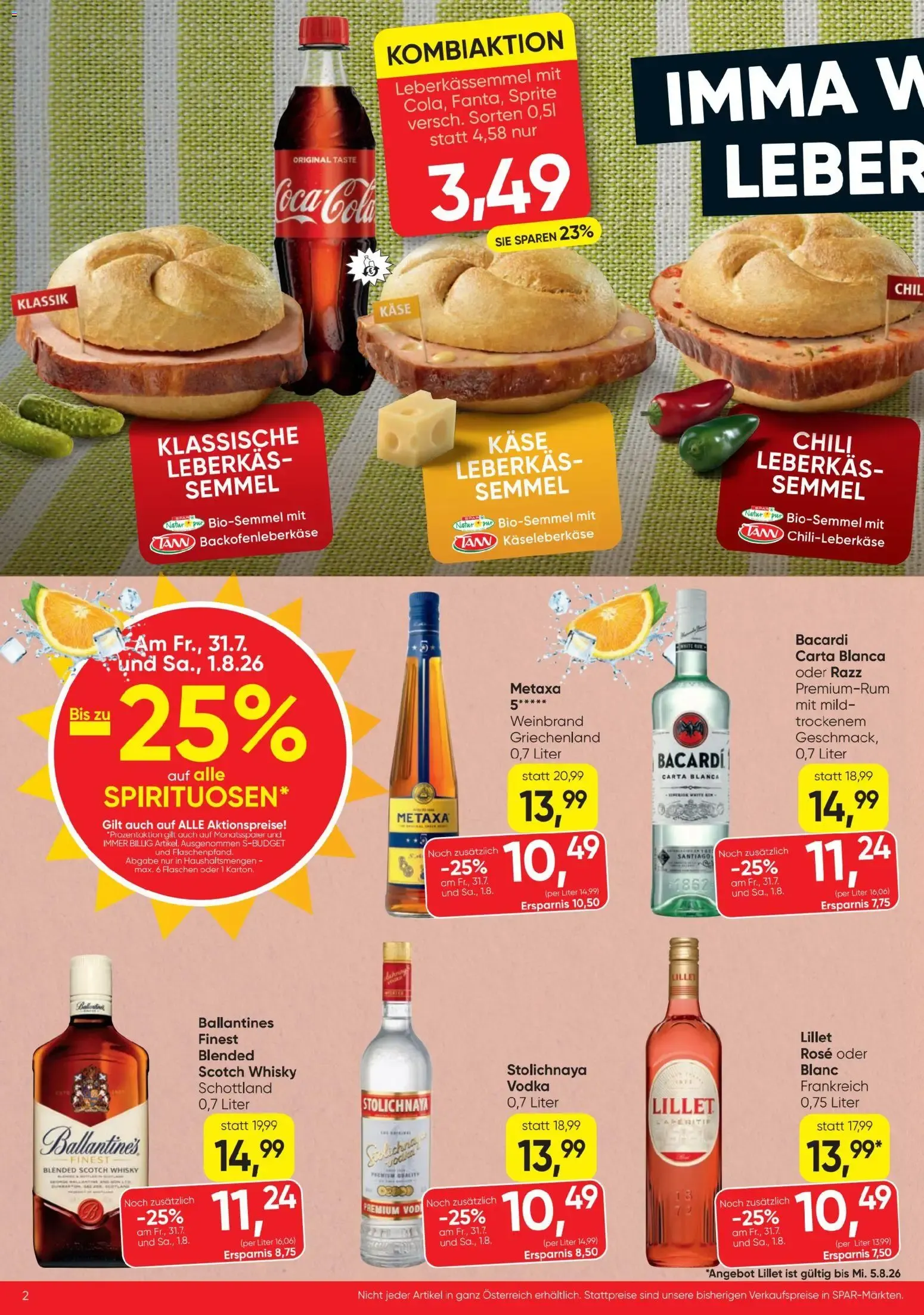 Spar - Flugblatt (30.07.2026) - Angebote und Prospekt von 30. Juli bis 12. August 2026 - Flugblätt seite  2