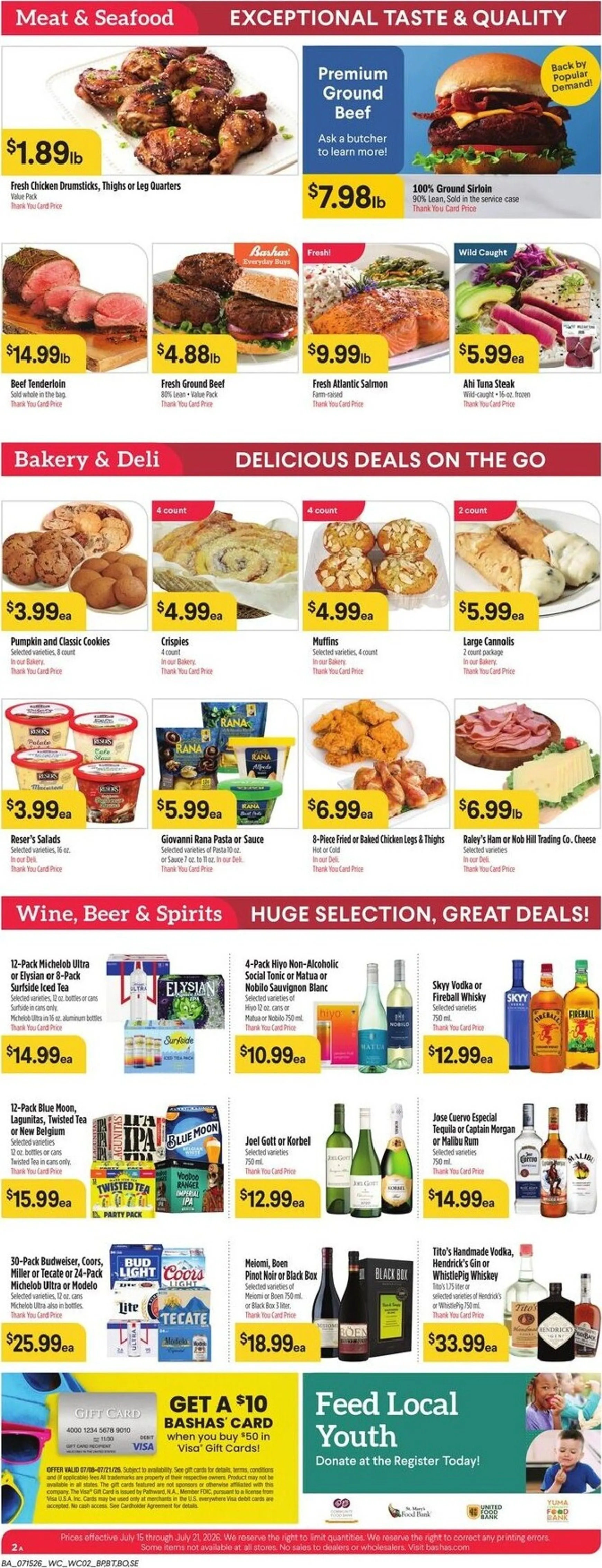 Weekly ad Current Bashas' leaflet valid from Wednesday 07/15/2026 to Tuesday 07/21/2026 from July 15 to July 21 2026 - Page 2