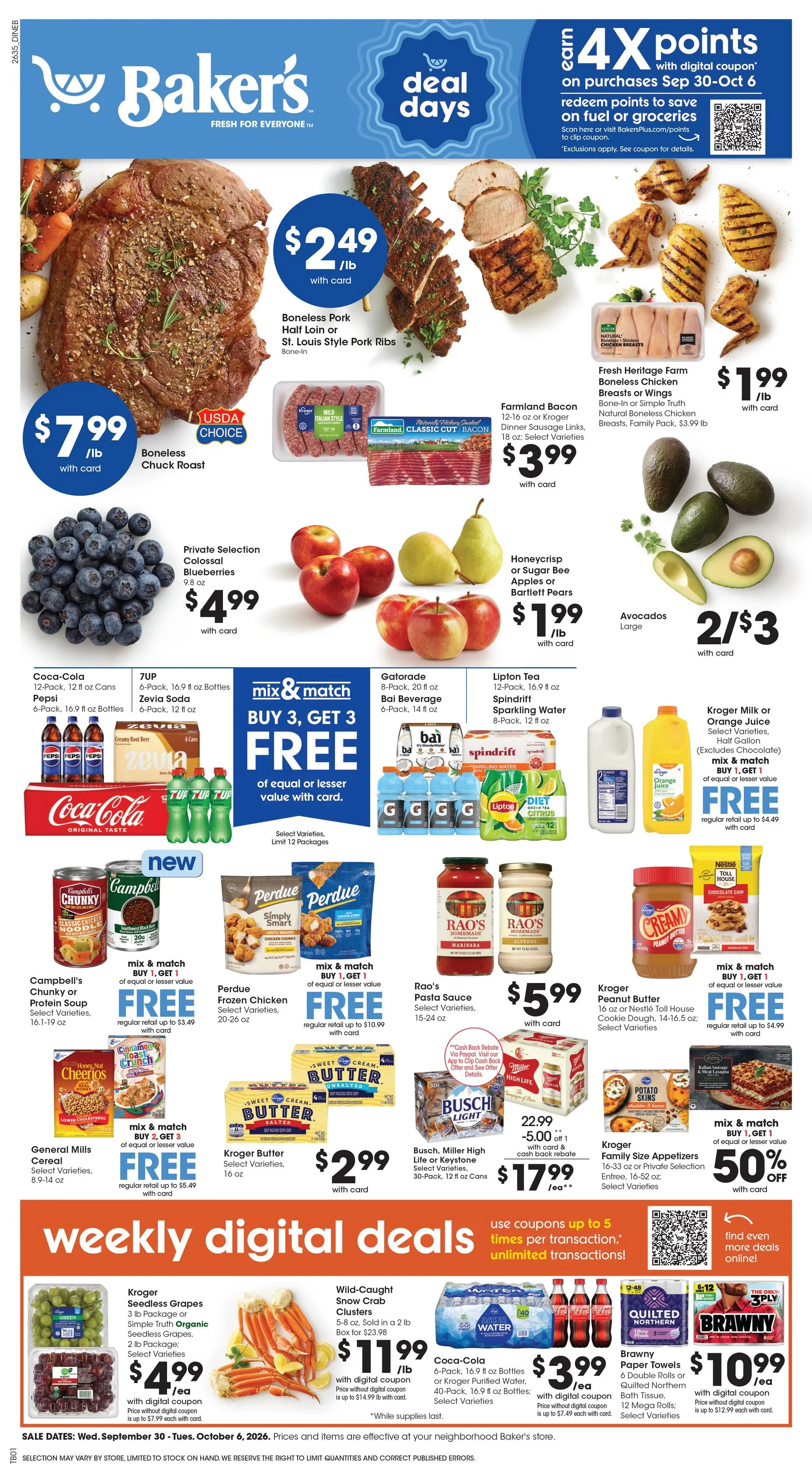 Current Baker's leaflet valid from Wednesday 09/30/2026 to Tuesday 10/06/2026