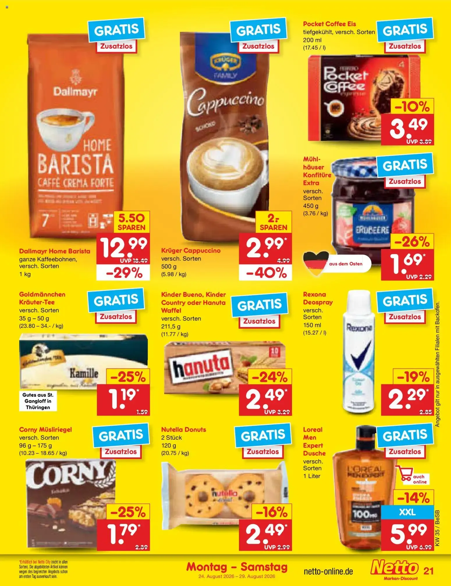 Netto Marken-Discount Prospekt (ab 24.08.2026) » Angebote von 24. August bis 29. August 2026 - Prospekt seite 31