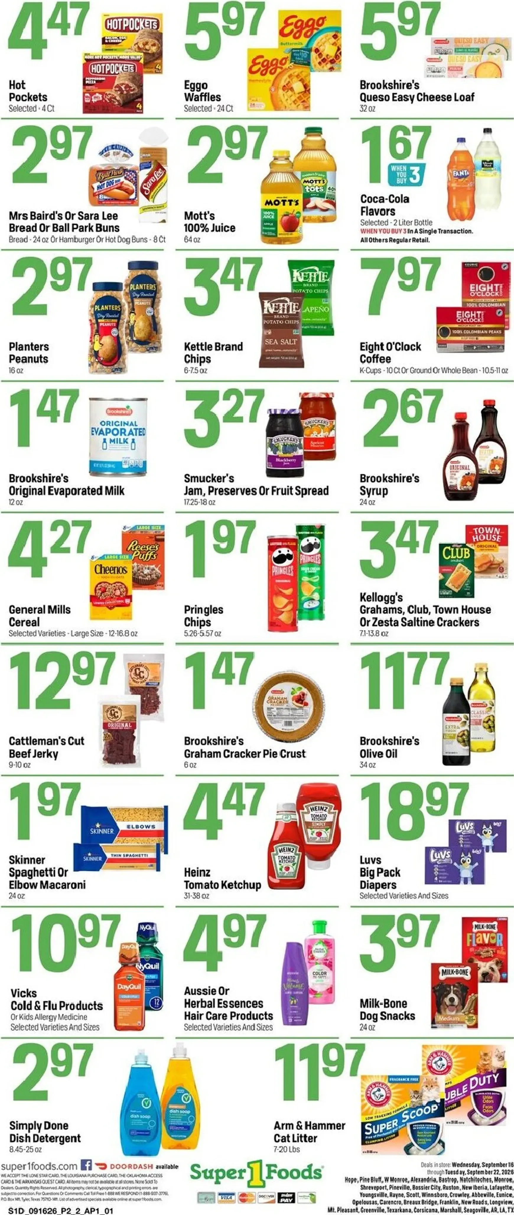 Weekly ad Current Super 1 Foods - Hot Sheet leaflet valid from Wednesday 09/16/2026 to Tuesday 09/22/2026 from September 16 to September 22 2026 - Page 2