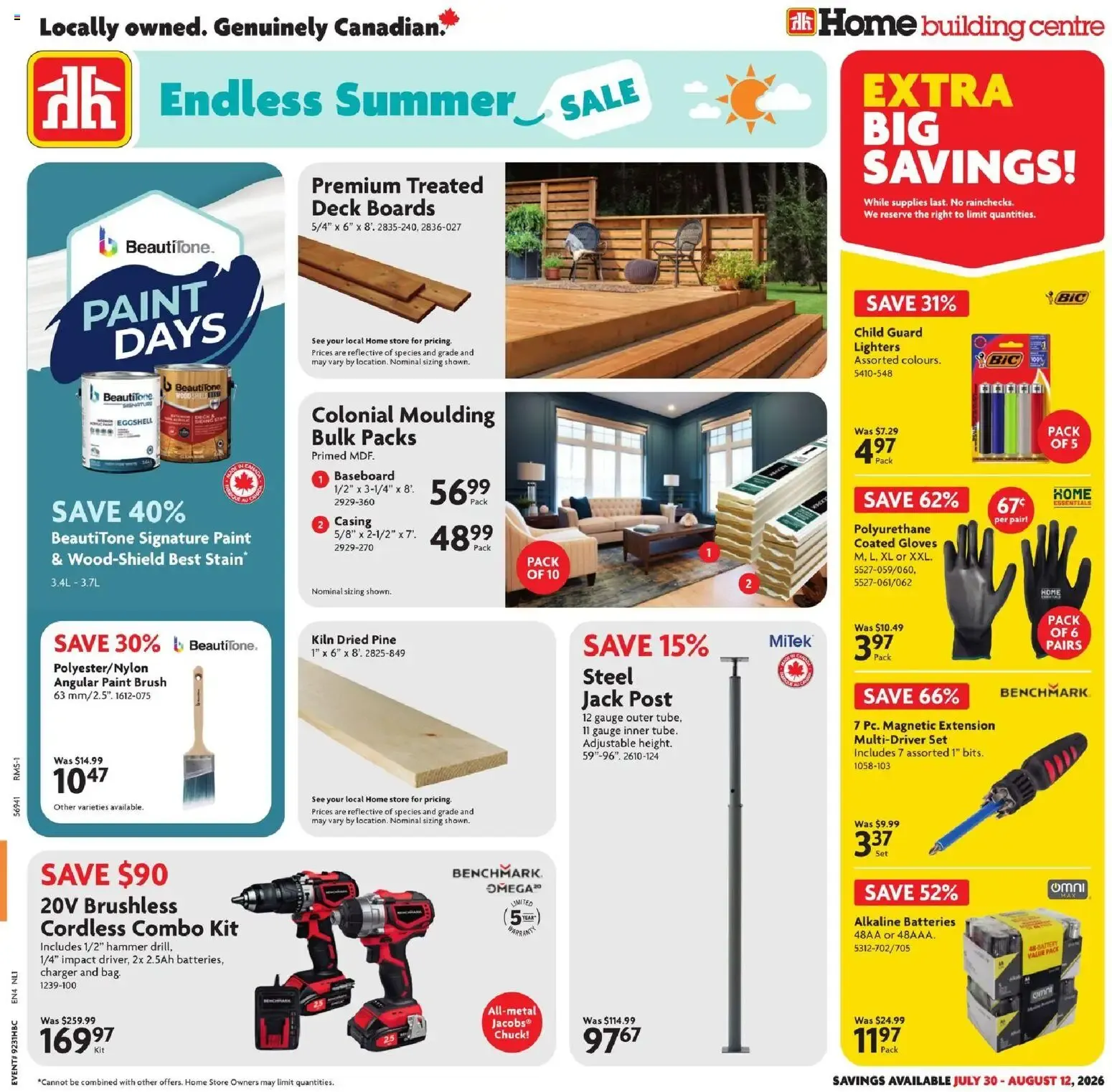 Home building centre Endless Summer Sale from July 30 to August 12 2026 - flyer page 1