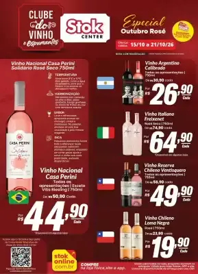 Encarte de Stok Center - Clube do Vinho e Espumantes: Especial Outubro Rosé 15 de outubro até 21 de outubro 2026 - Pagina 1