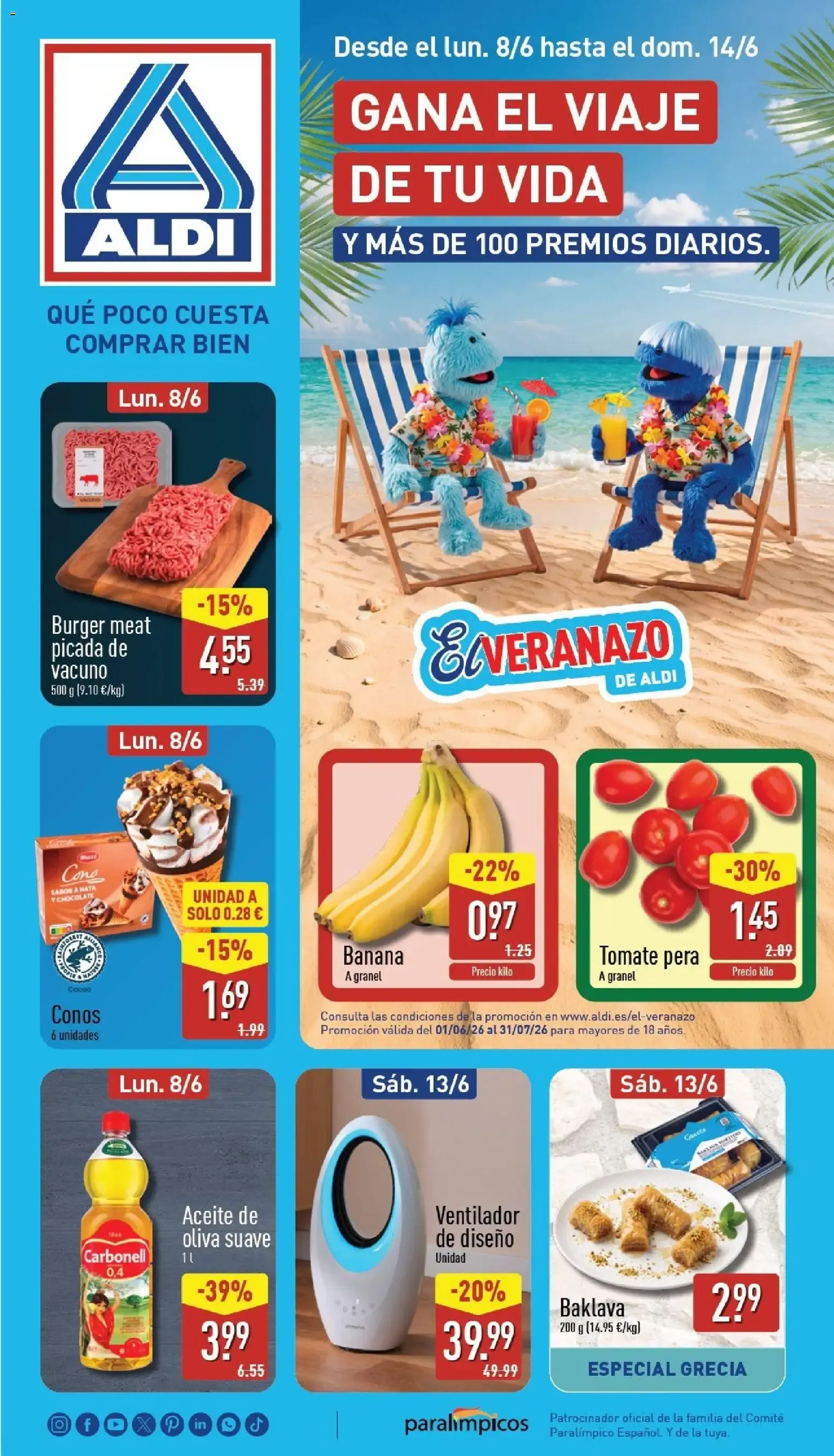 Catálogo de Aldi folleto Península del 08/06/2026 | Catálogo 8 de junio al 14 de junio 2026 - Página 1