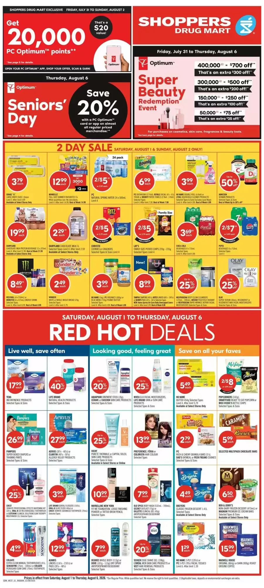 Shoppers Drug Mart flyer week 31 from August 1 to August 6 2026 - flyer page 1